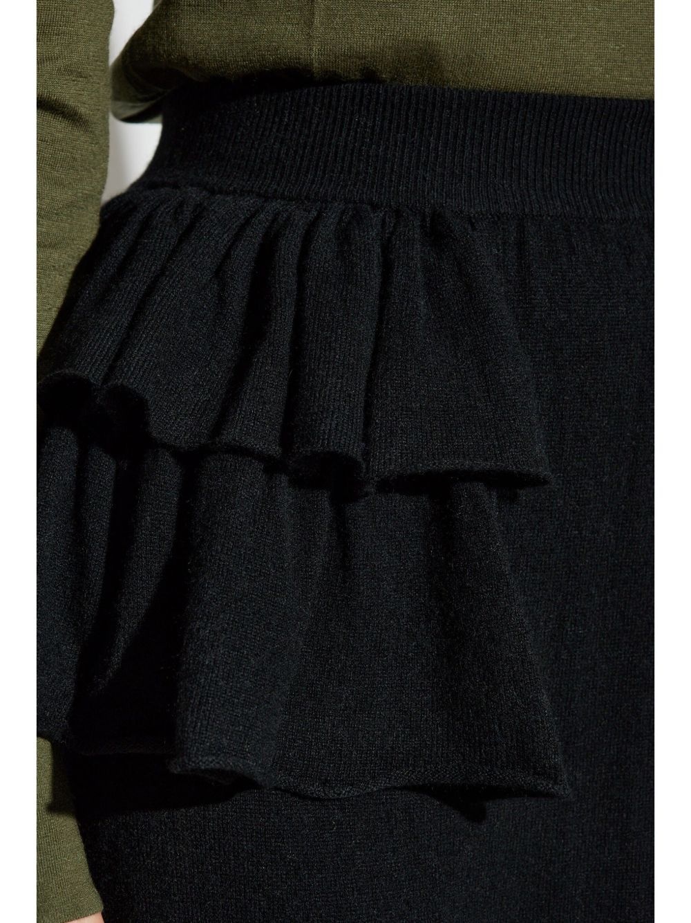 layered cashmere maxi skirt - 5