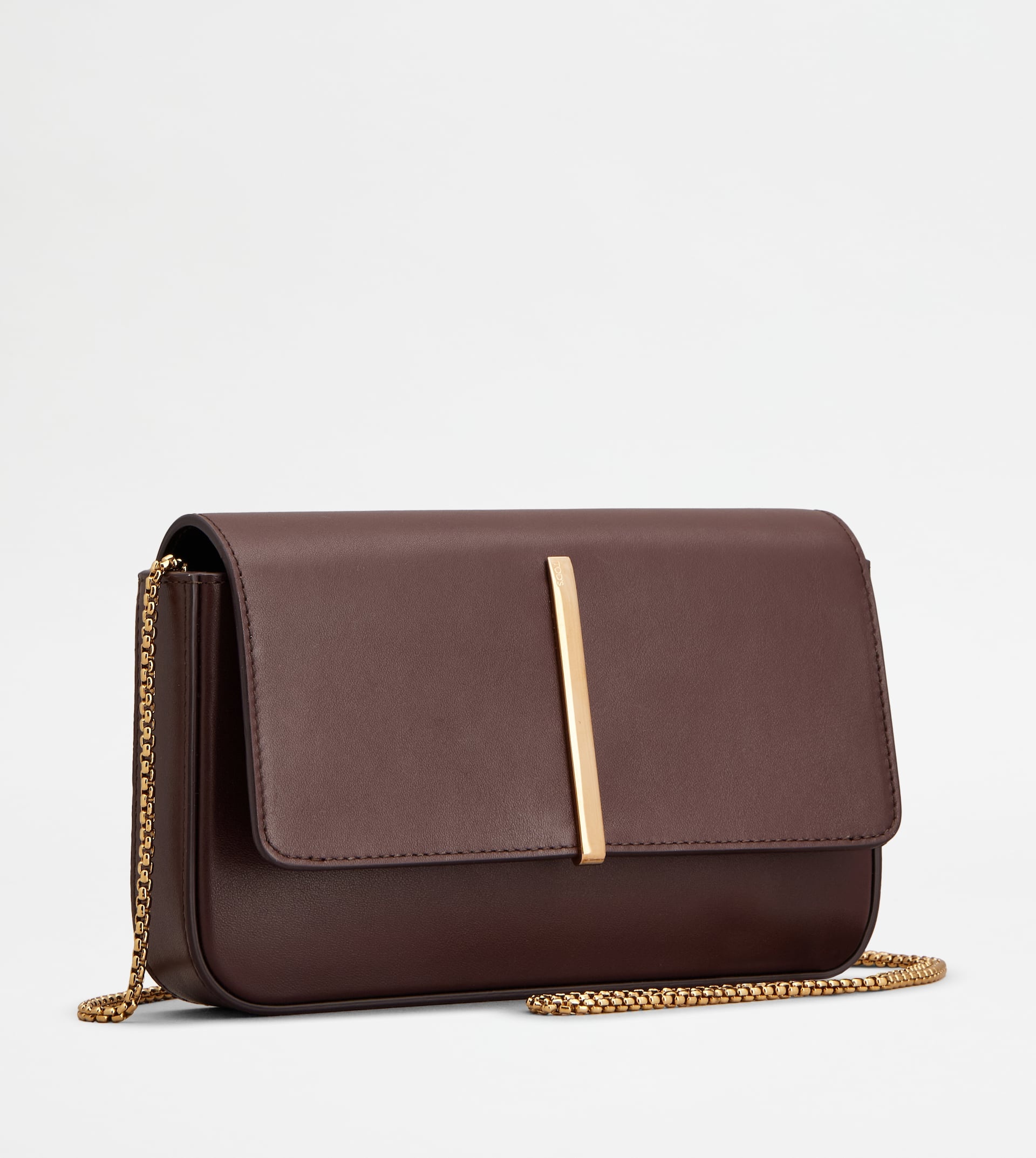 FLAP MINI BAG IN LEATHER - BURGUNDY - 2