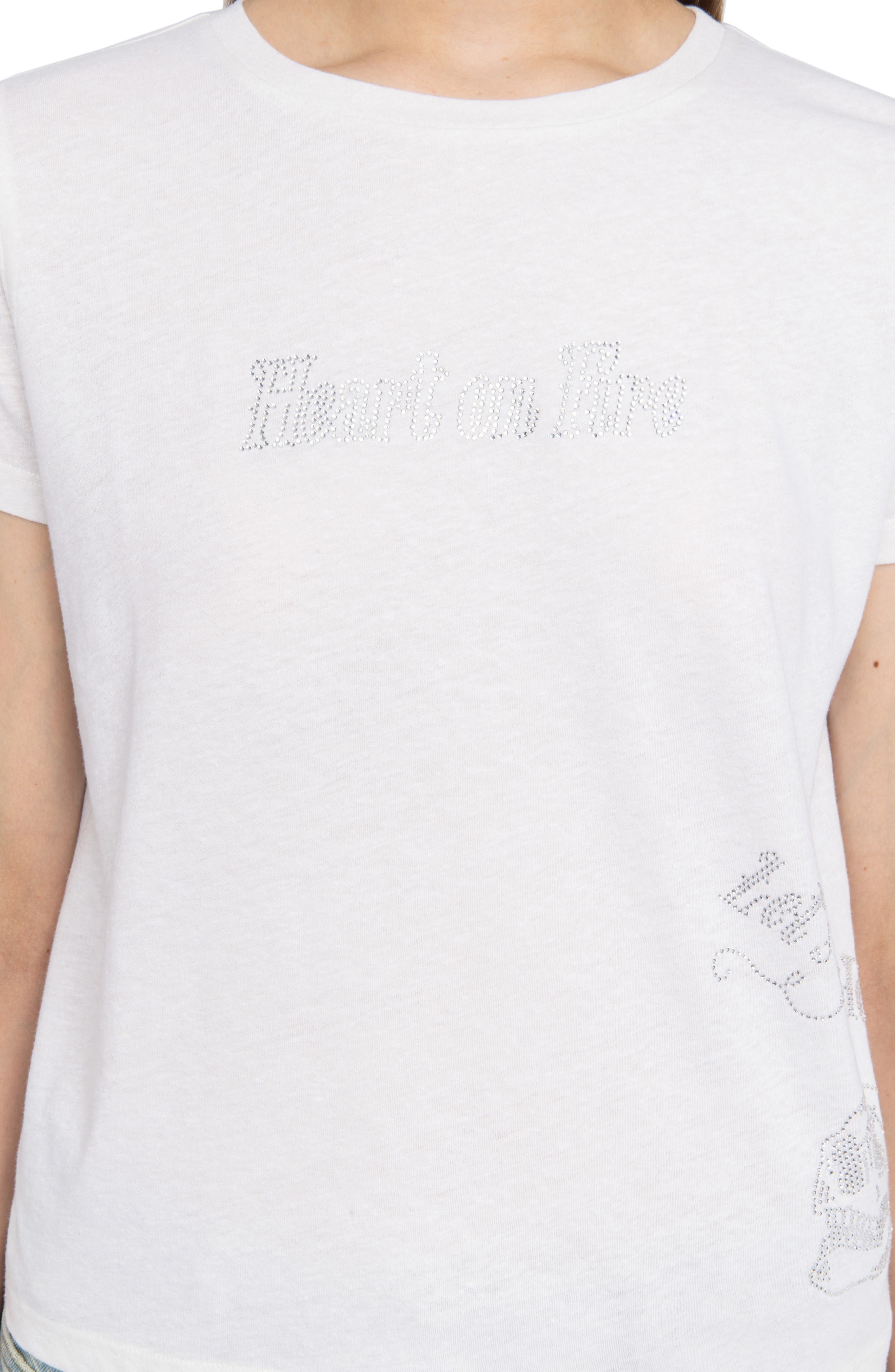 Zadig & Voltaire Alys Multicusto Strass Rhinestone Graphic T-Shirt in Judo at Nordstrom - 8
