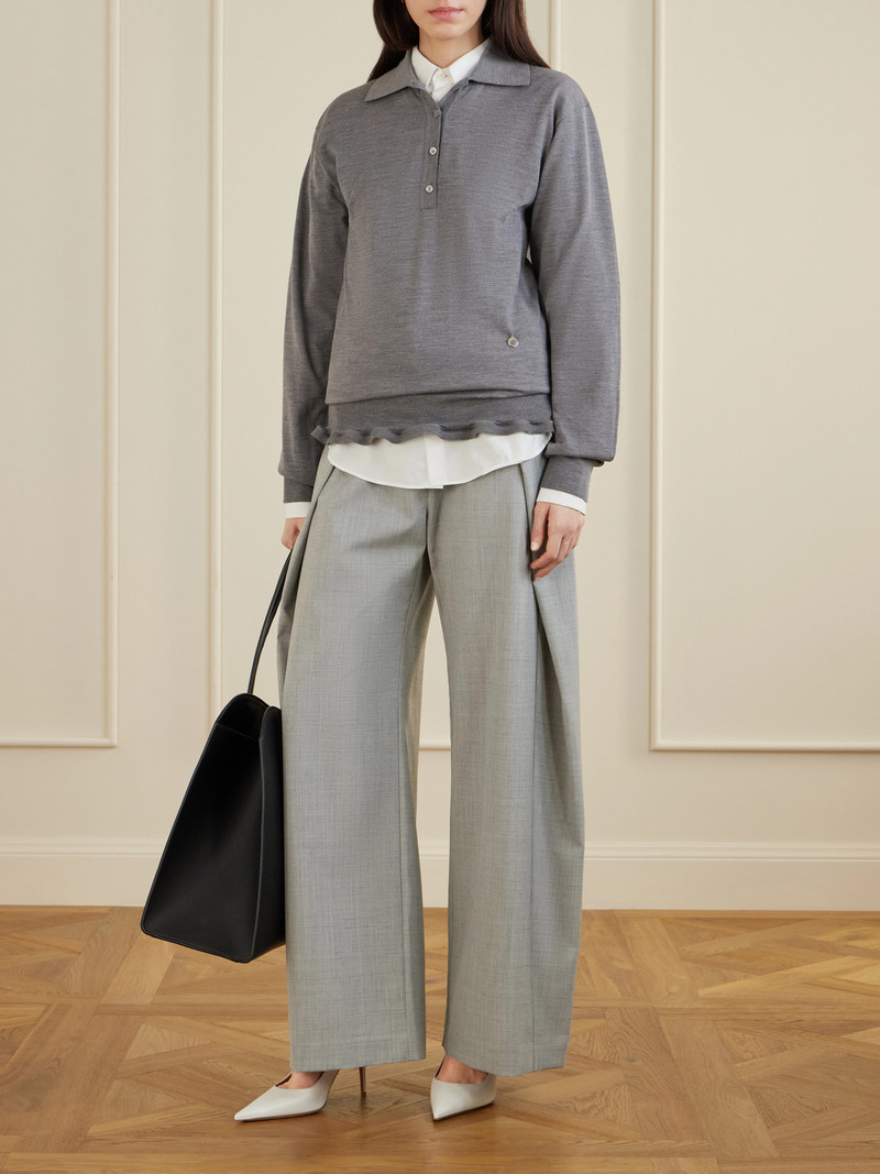 Stella McCartney Ruffled Wool Polo Shirt outlook