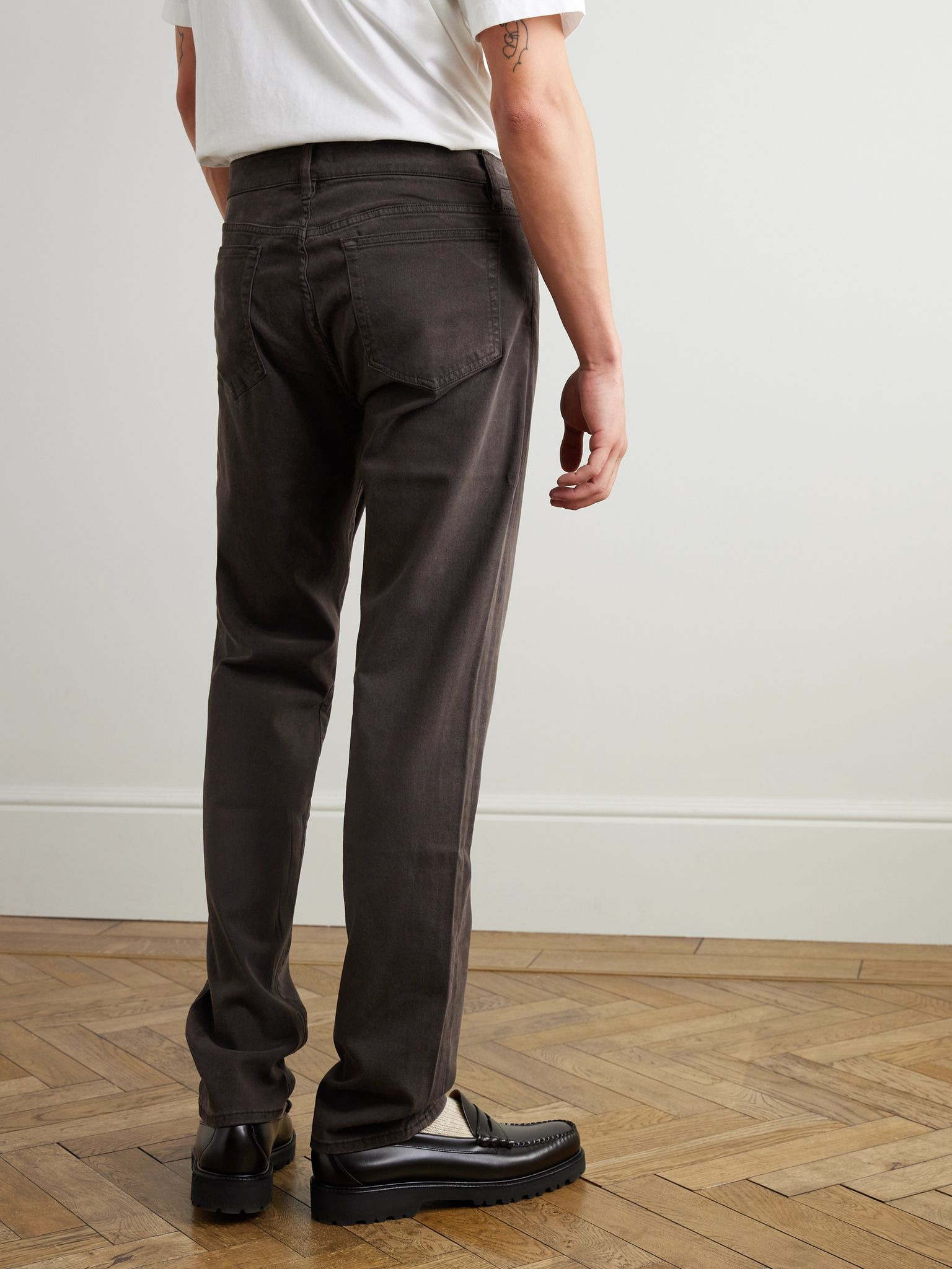 L'Homme Slim-Fit Stretch Lyocell-Blend Trousers Brown - 4