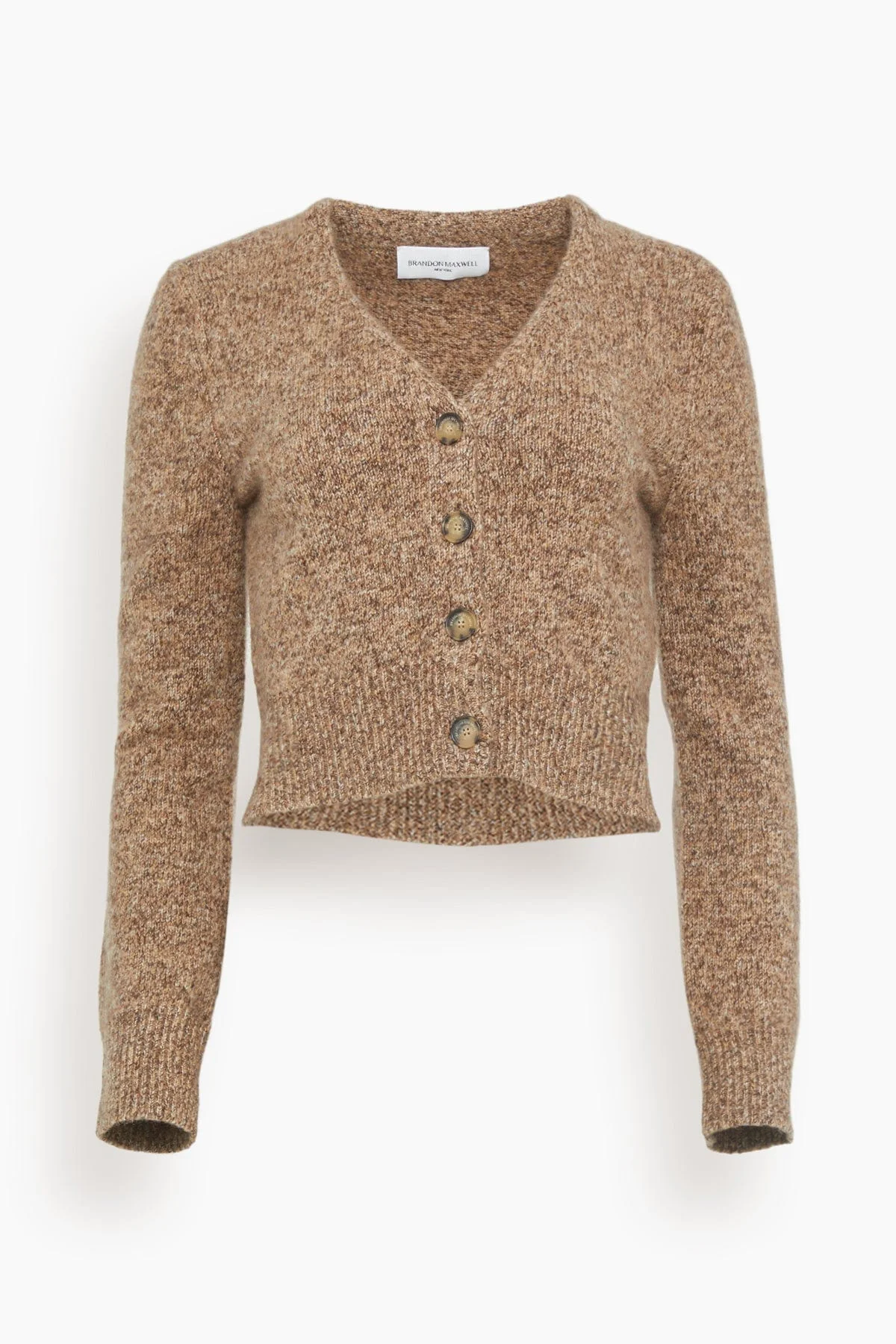 Sloane Cardigan Sweater in Marled Brown - 1