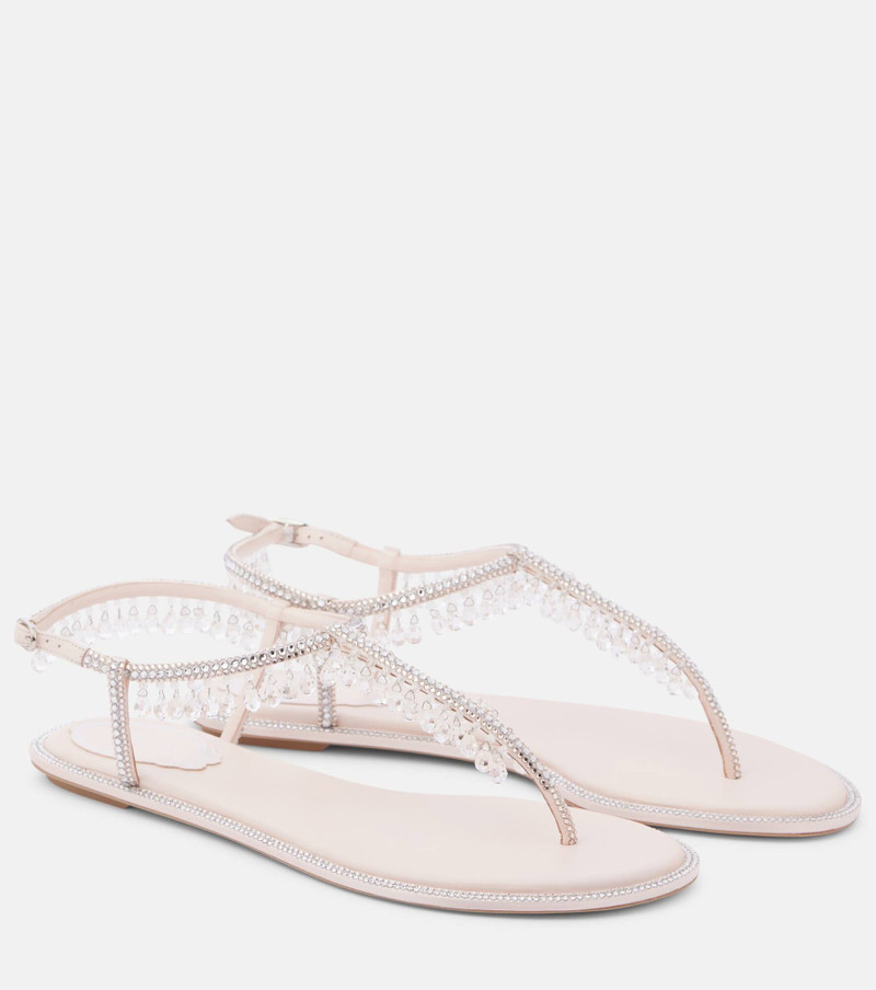 Chandelier embellished thong sandals - 1