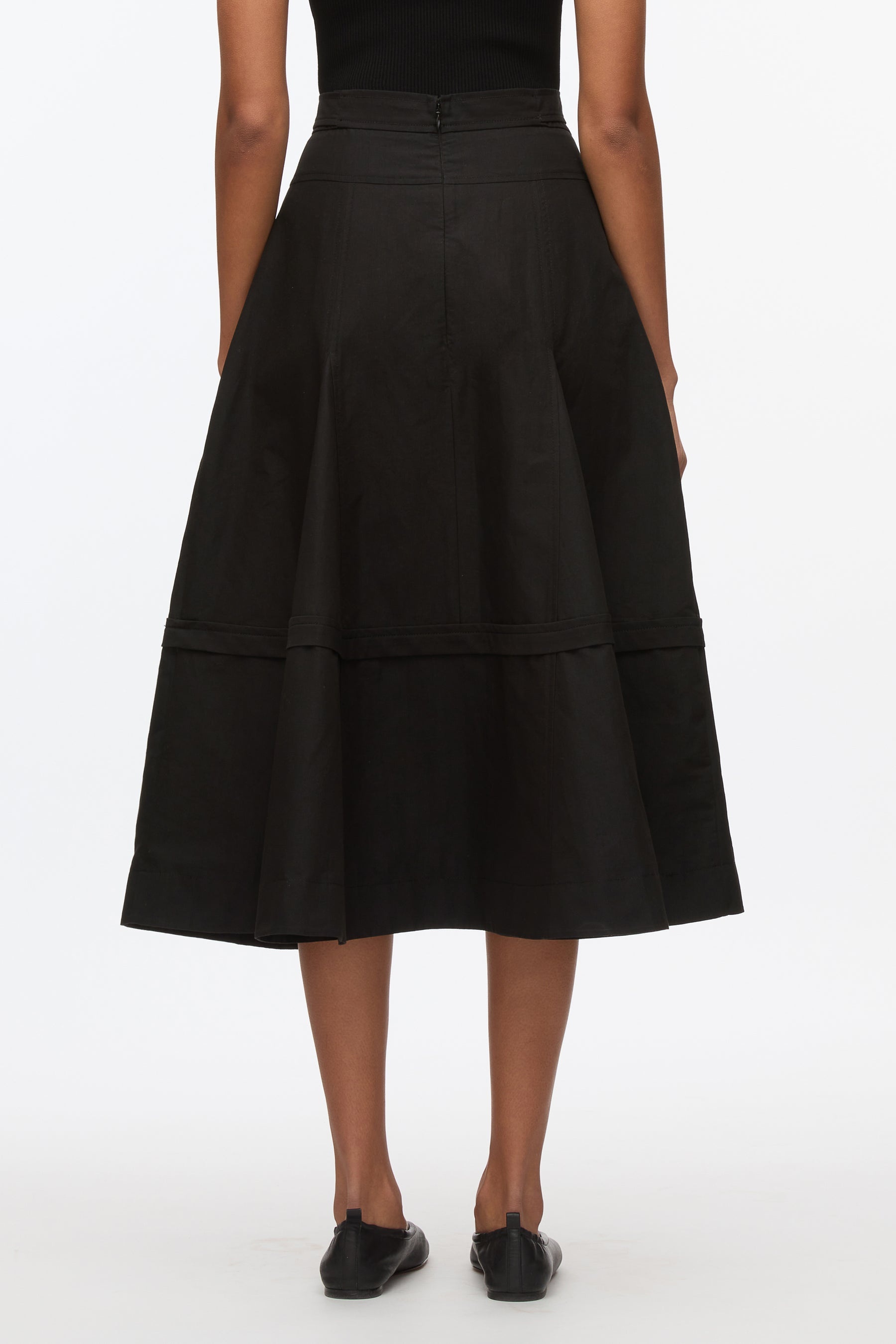 Belted Flare Skirt - 4