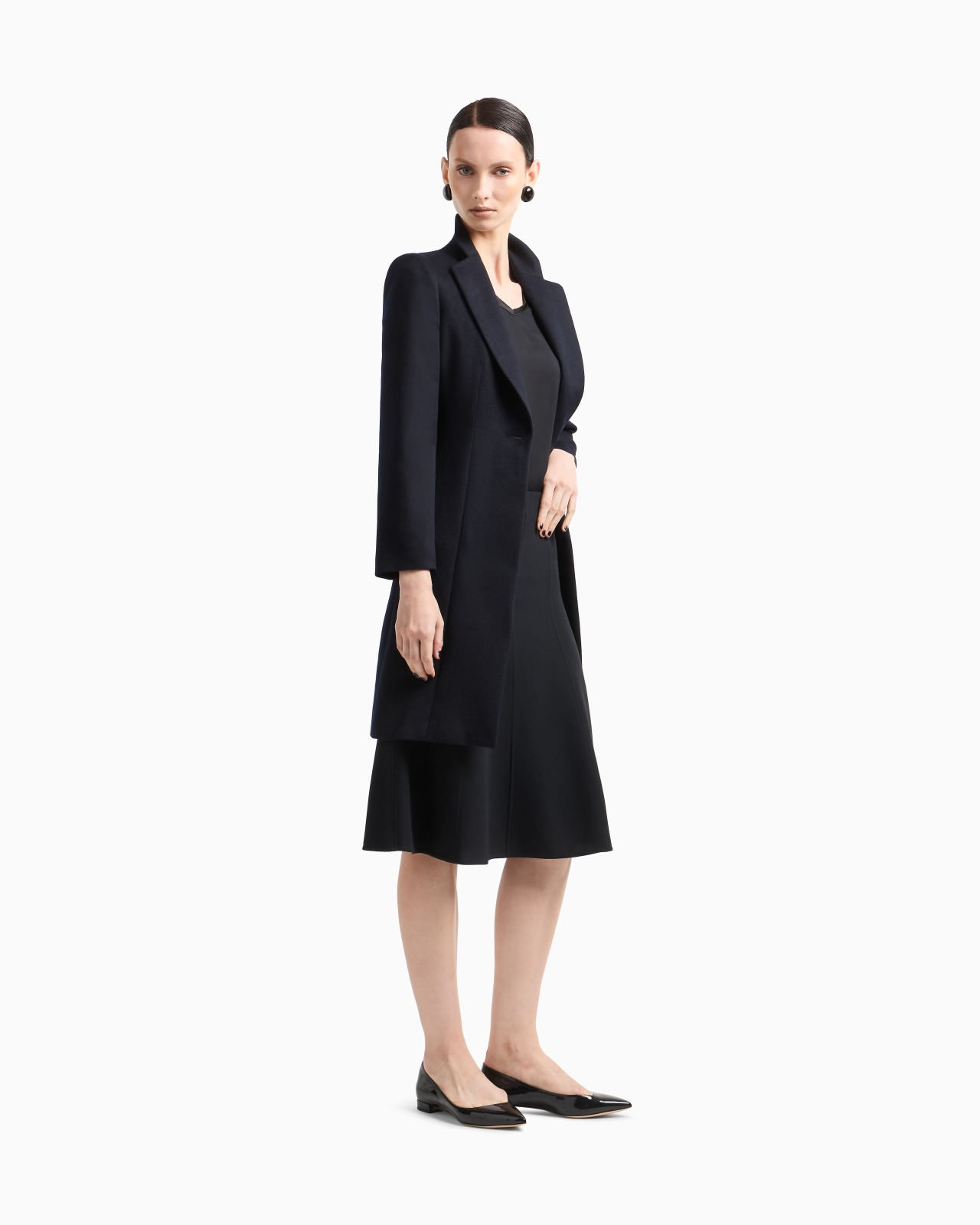 Pure cashmere single-breasted coat - 2