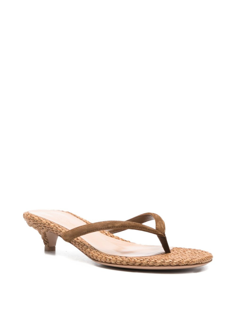 Gianvito Rossi 35mm woven heel sandals outlook