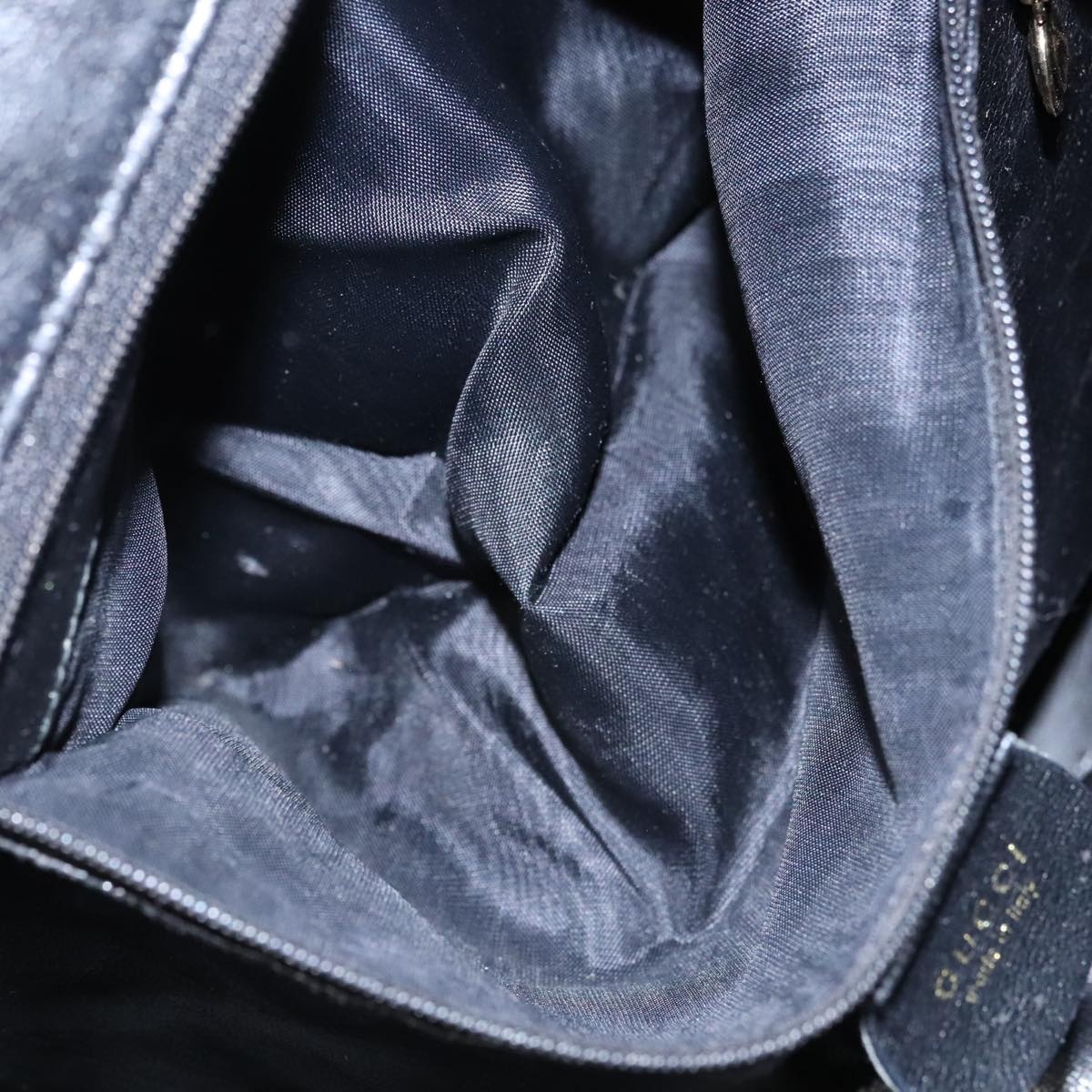 GUCCI Bamboo Hand Bag Leather Black Gold 001 001 - 11