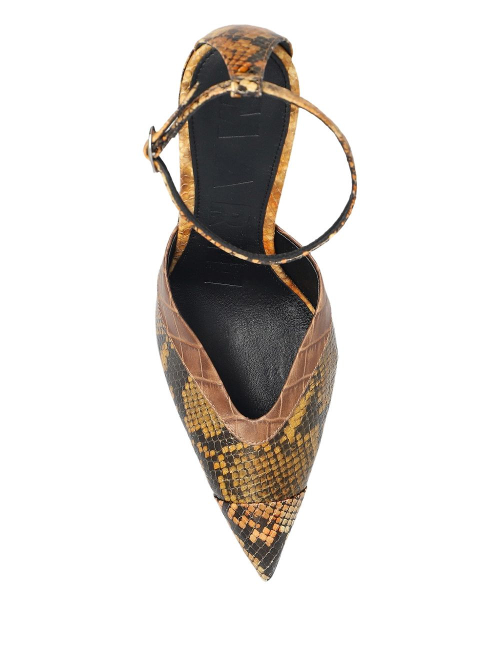 110mm snakeskin-panel wedge trainers - 4