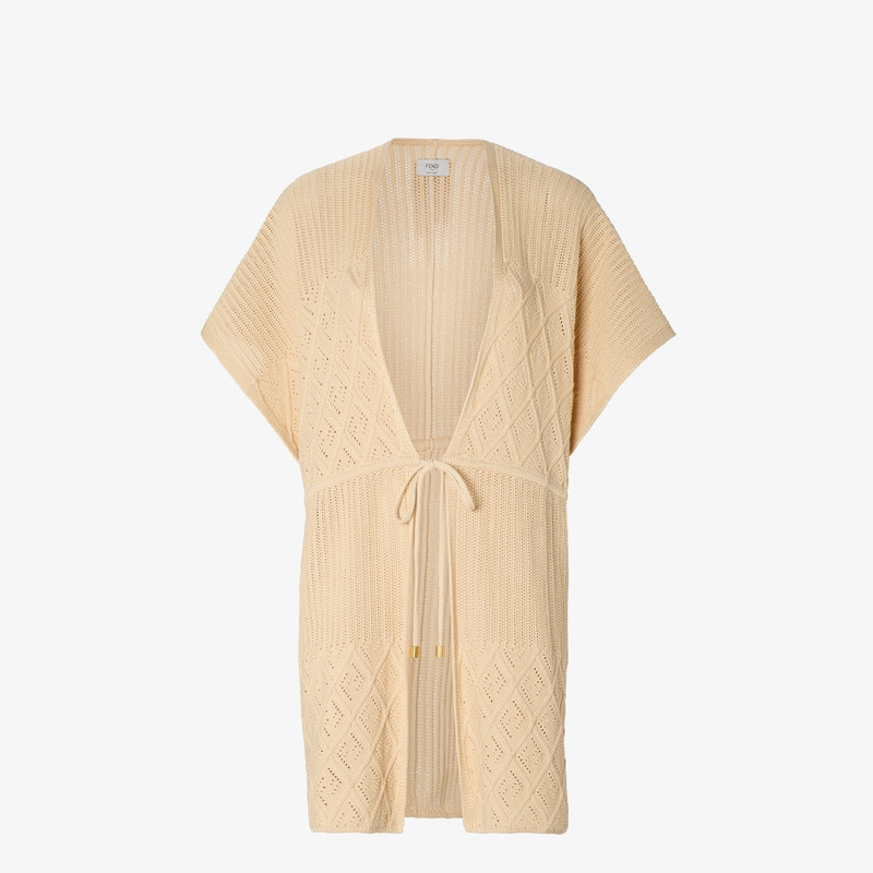 FF Poncho Beige cotton poncho 1