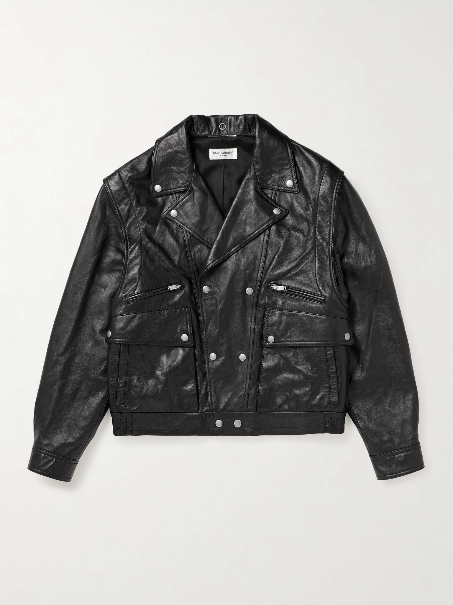 【関税＆送料込み】Saint Laurent Leather Jackets Black Leather jacket | SAINT LAURENT | NET-A-PORTER