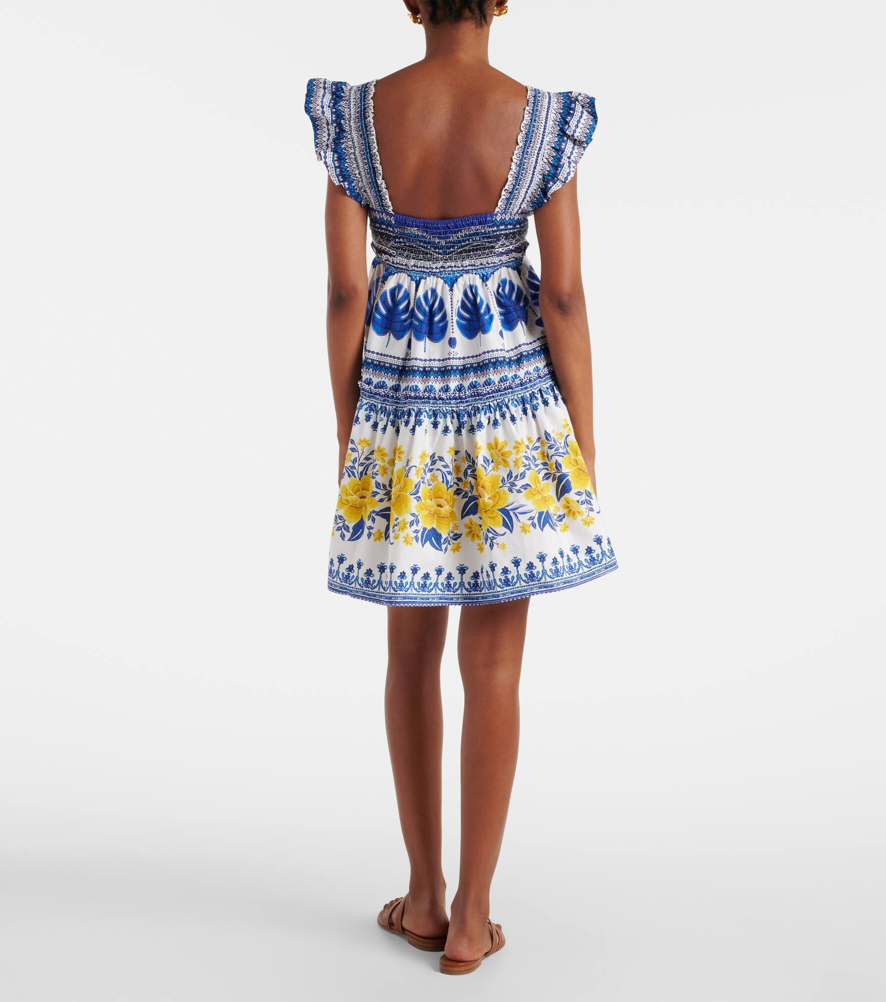 Printed tiered cotton minidress - 3