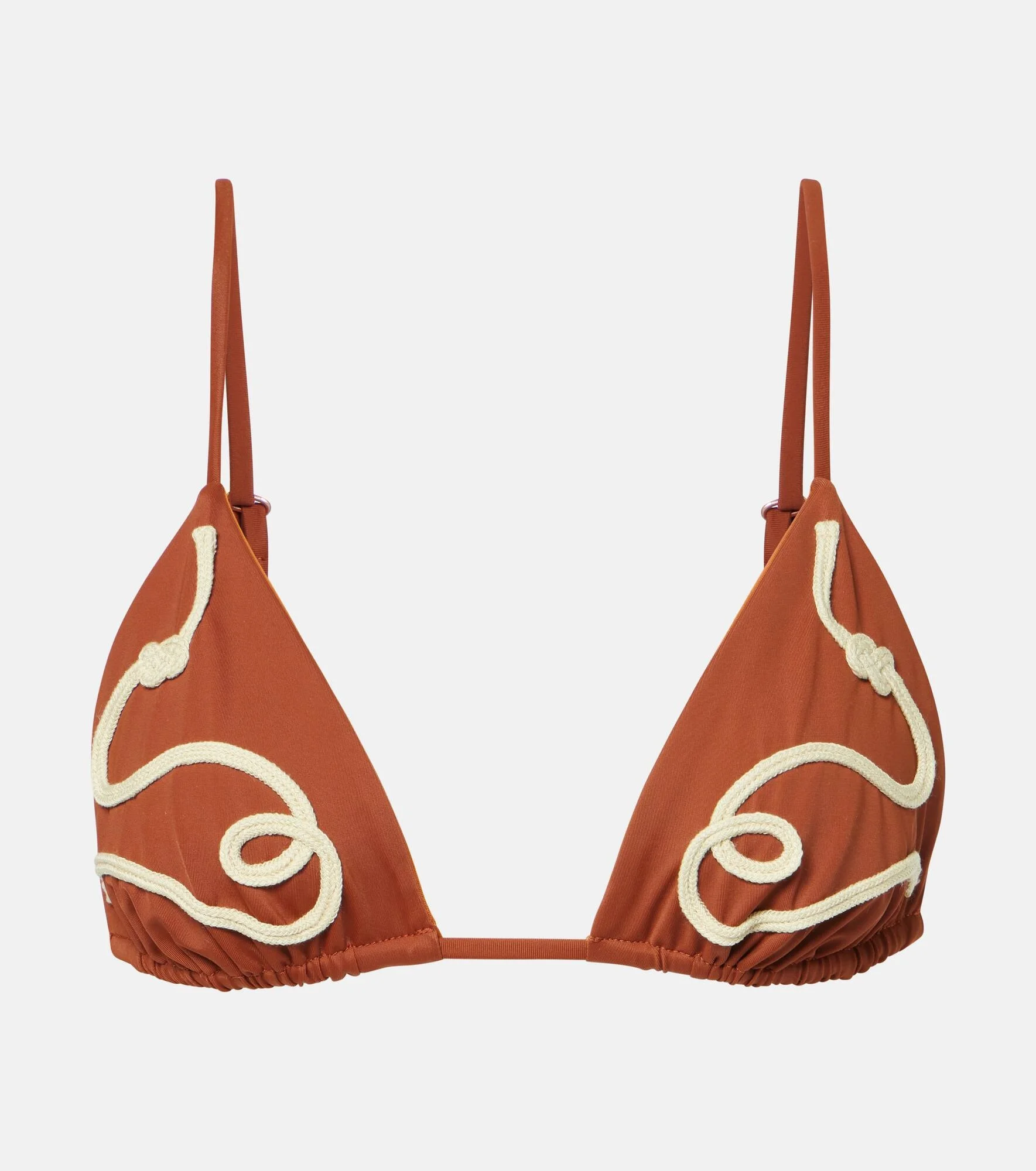 rope-embroidered bikini top - 1