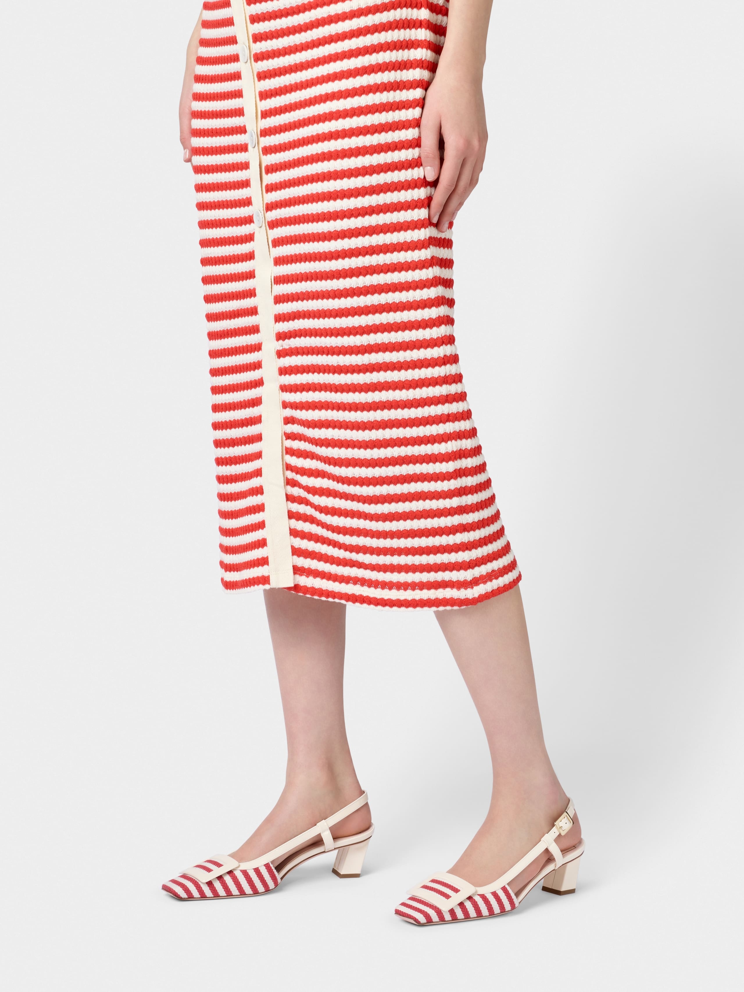 Belle Vivier Slingback Pumps in canvas - 9