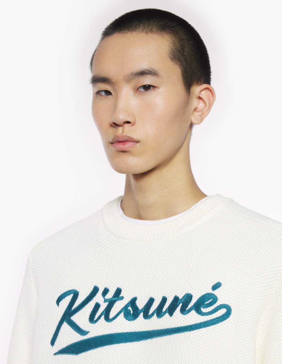 KITSUNE VARSITY EMBROIDERED MESH JUMPER - 4