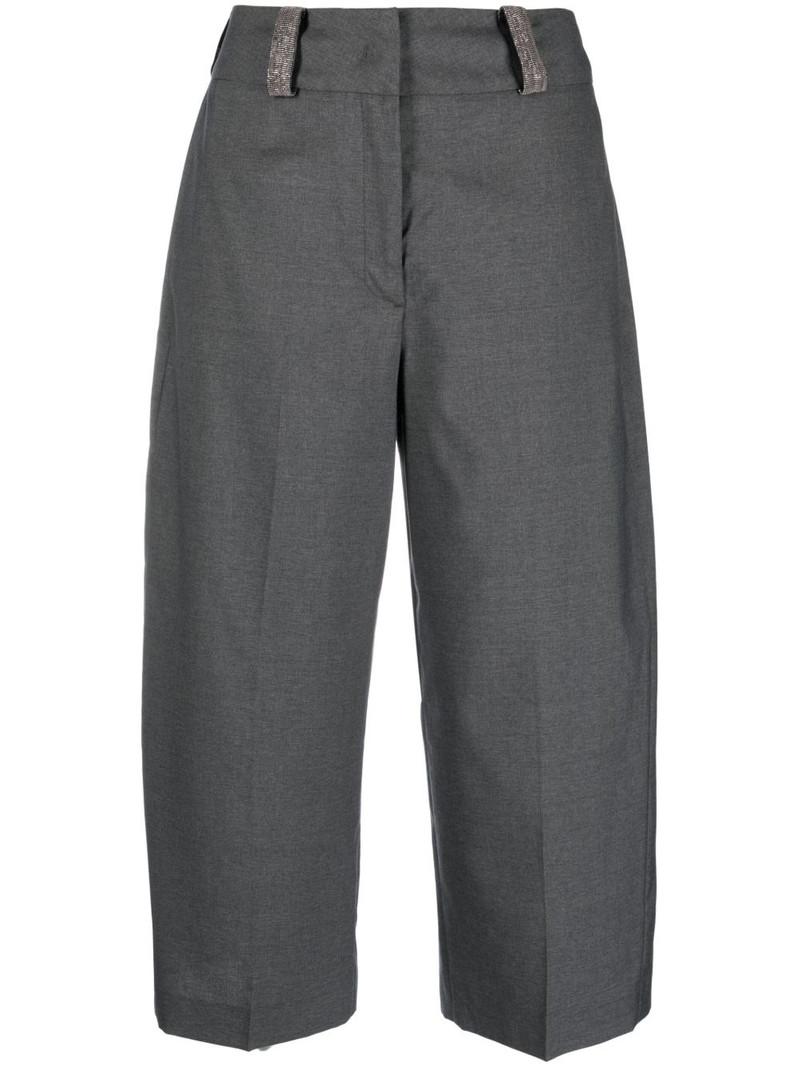 pressed-crease wool cropped trousers 1