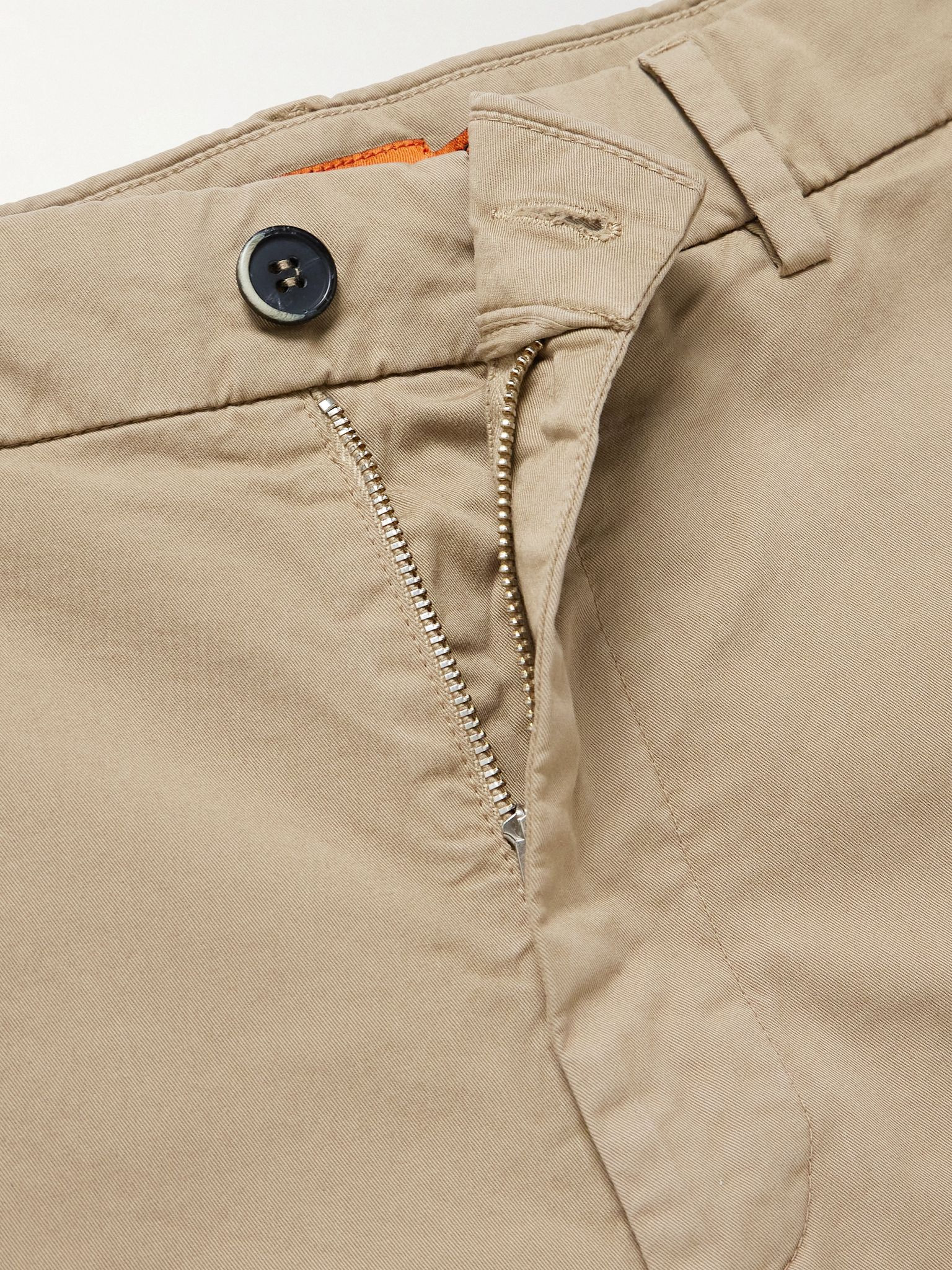 Canasta Straight-Leg Cotton-Blend Trousers Beige - 5