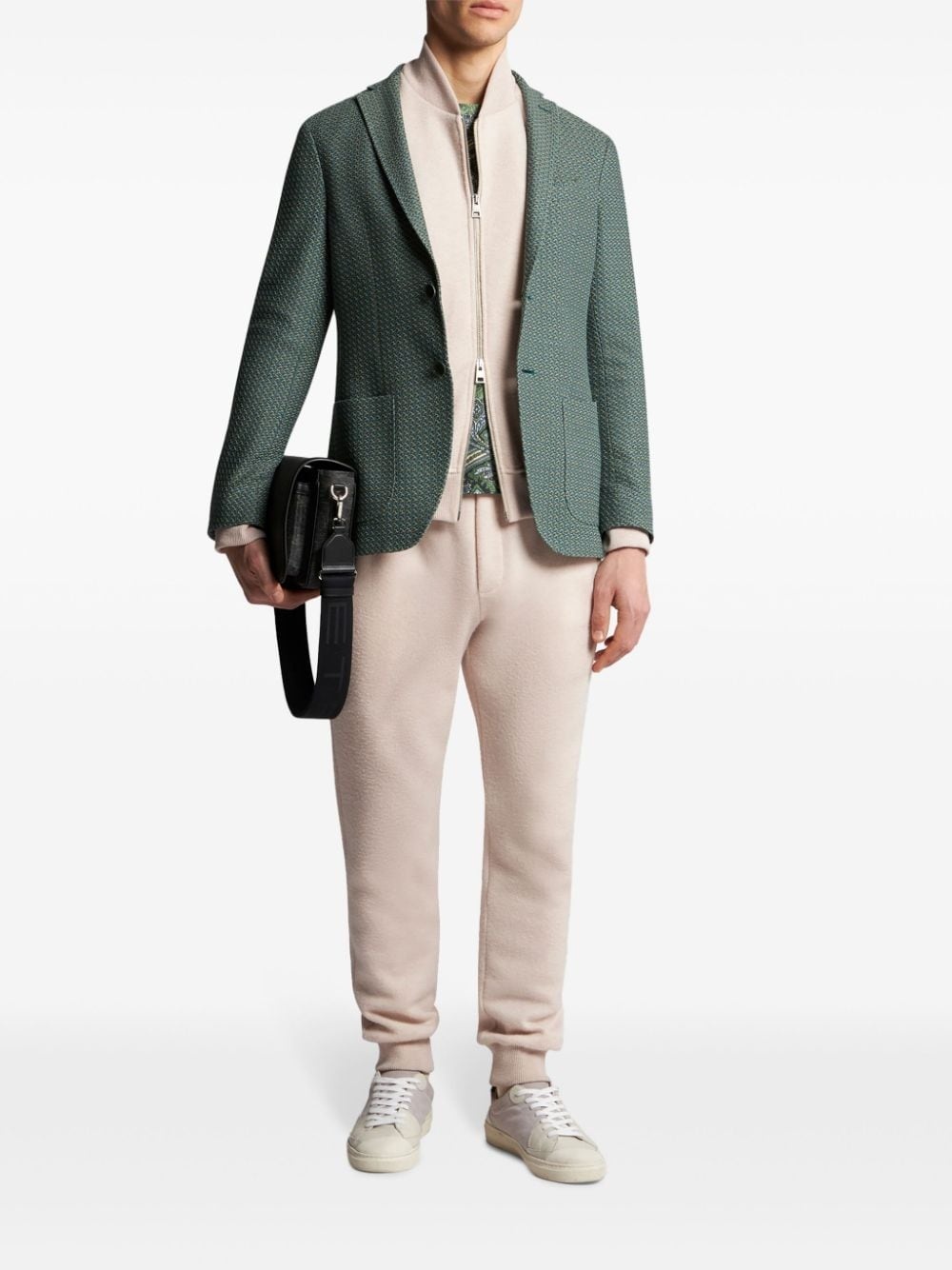 single-breasted cotton blazer - 2