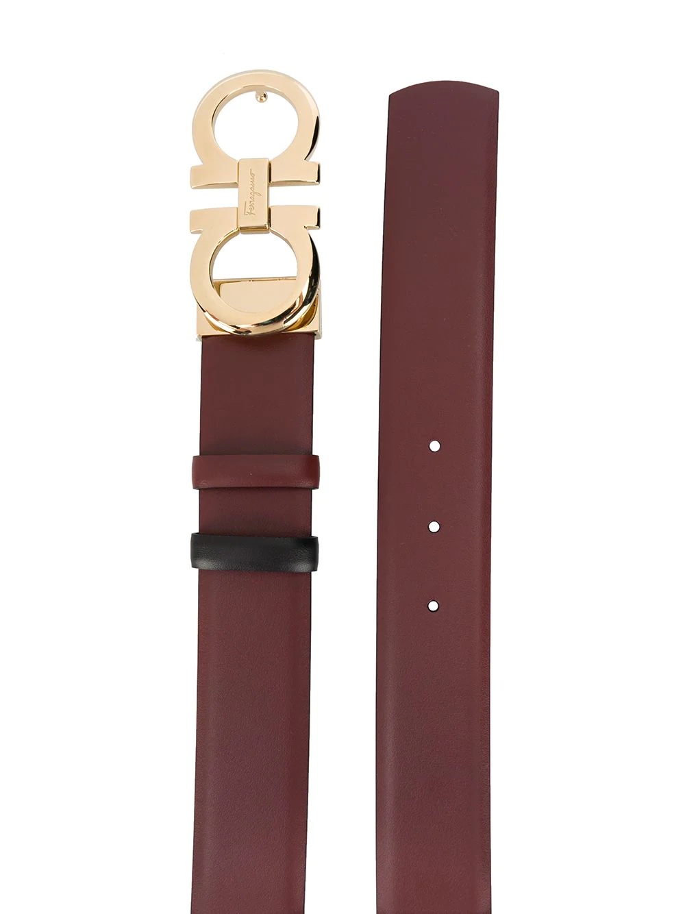 Gancini leather belt - 2