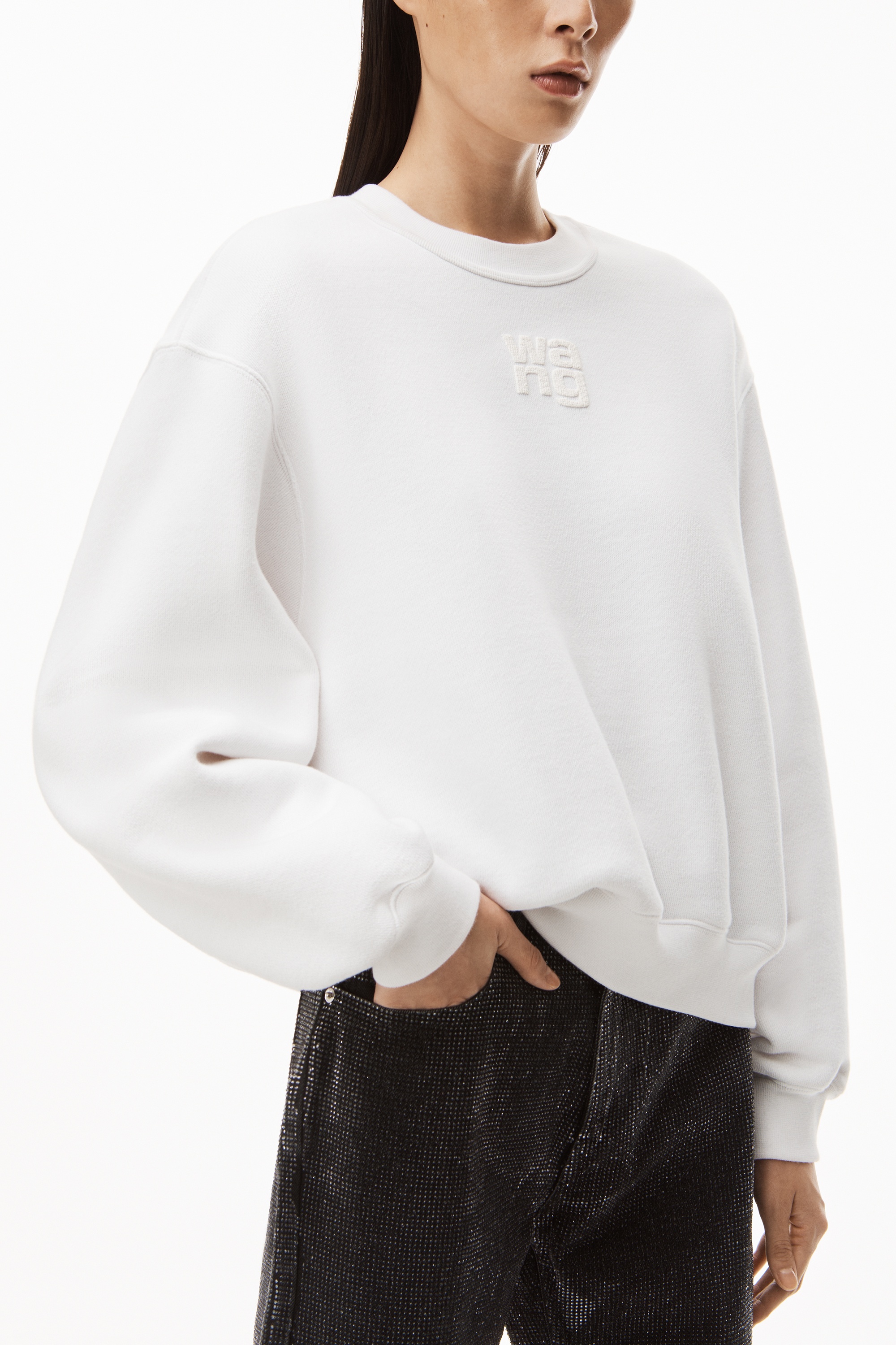PUFF LOGO SWEATSHIRT IN STRUCTURED TERRY - 3