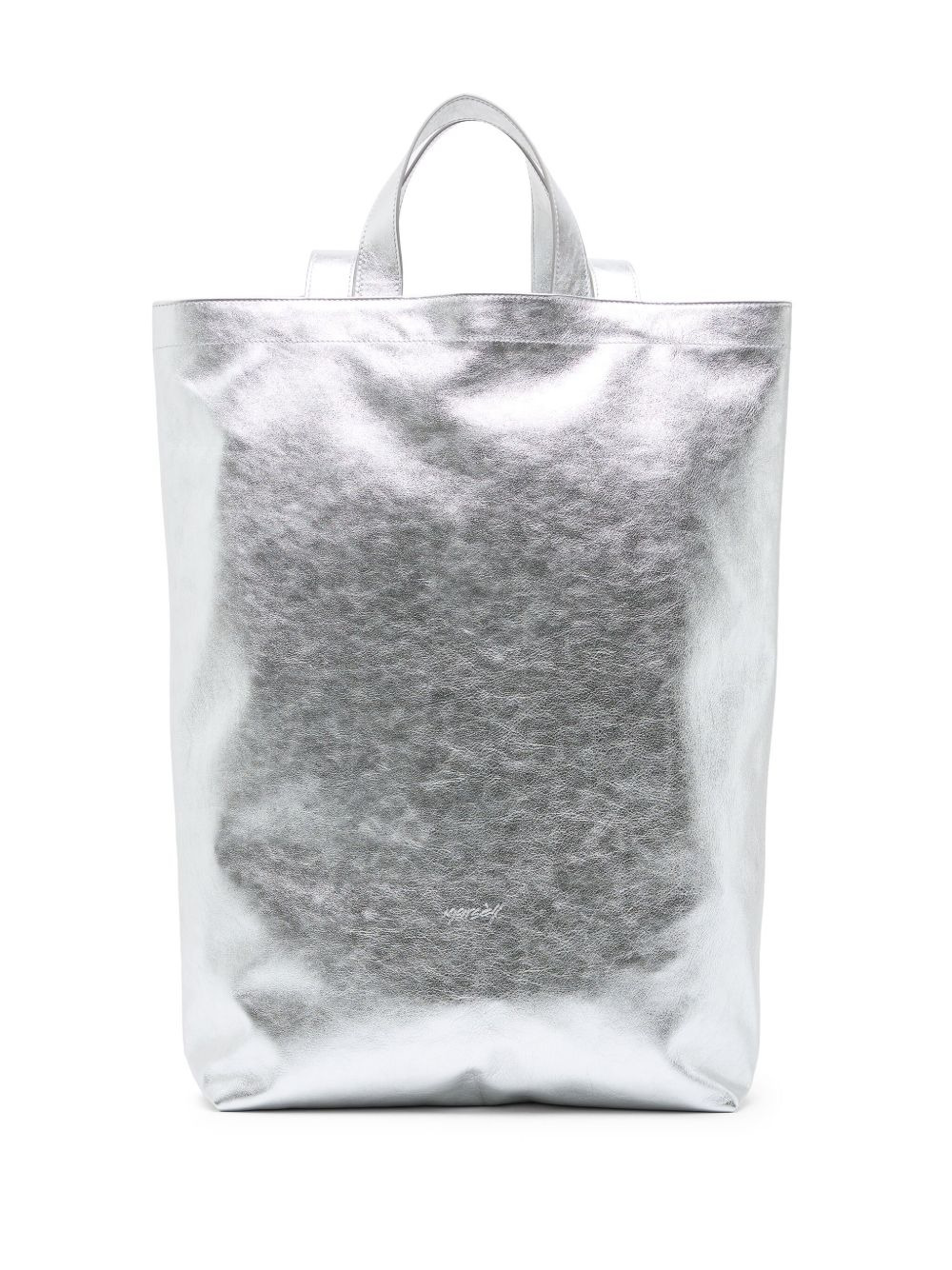 metallic-finish tote bag - 2