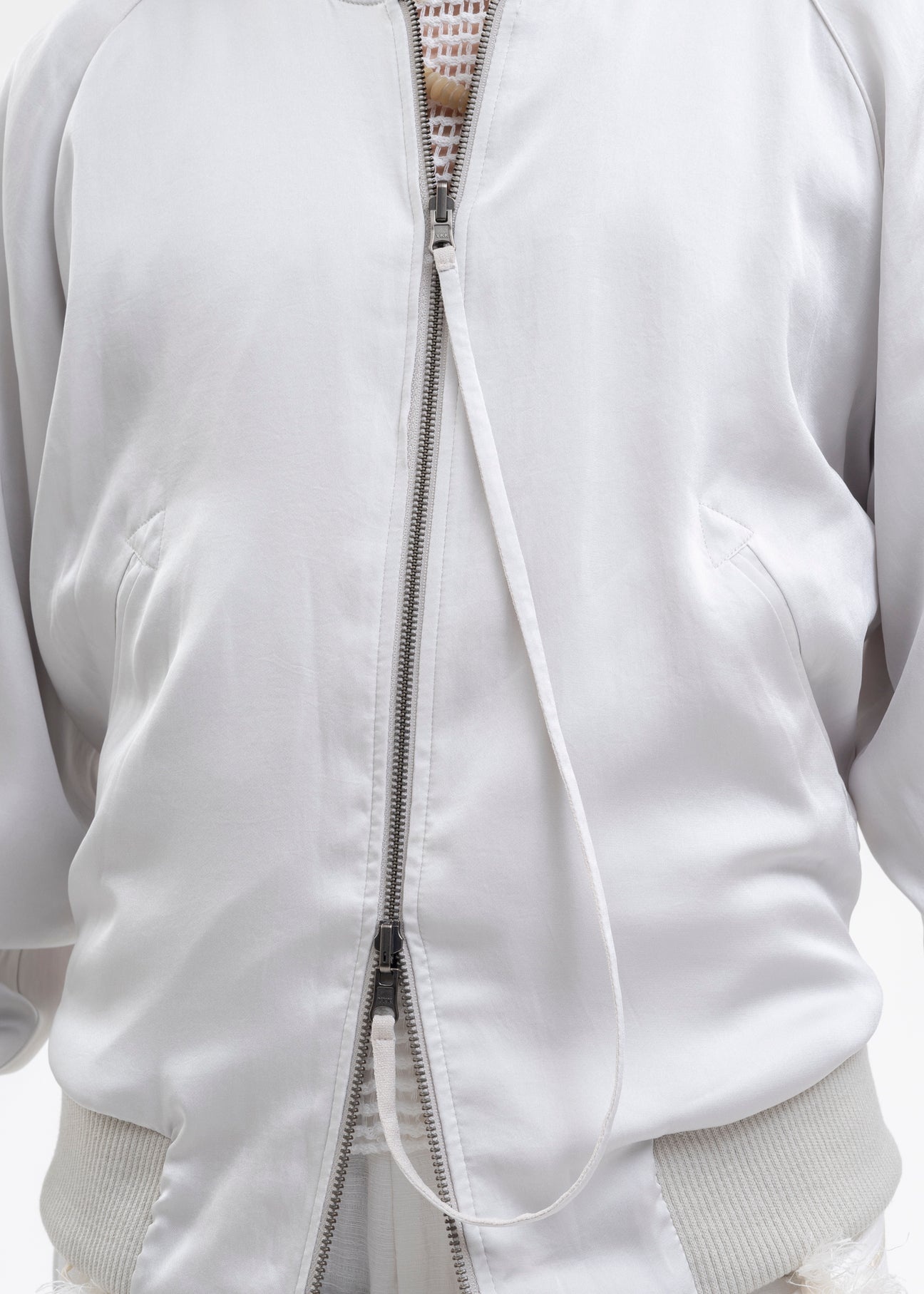 LIGHT GREY REVERSIBLE BOMBER JACKET - 13