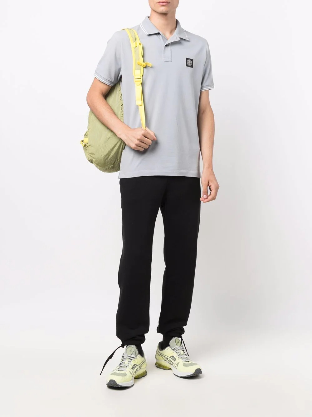 logo-patch polo shirt - 2