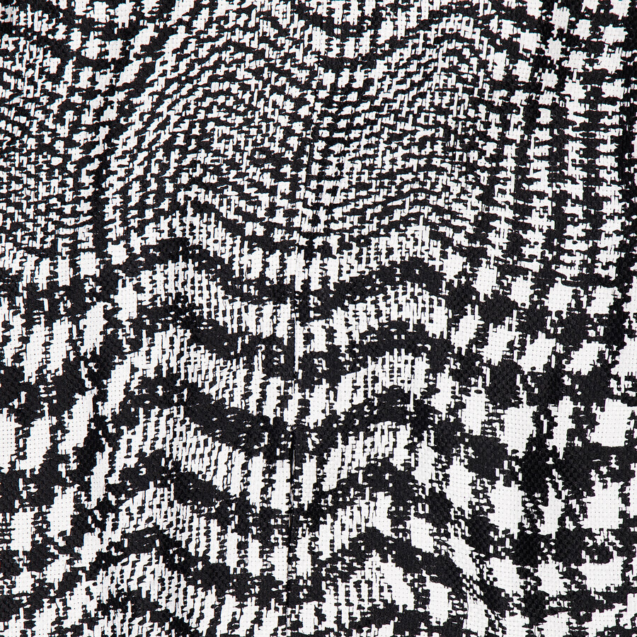 Burberry Warped Houndstooth Linen Blend Dress - 7