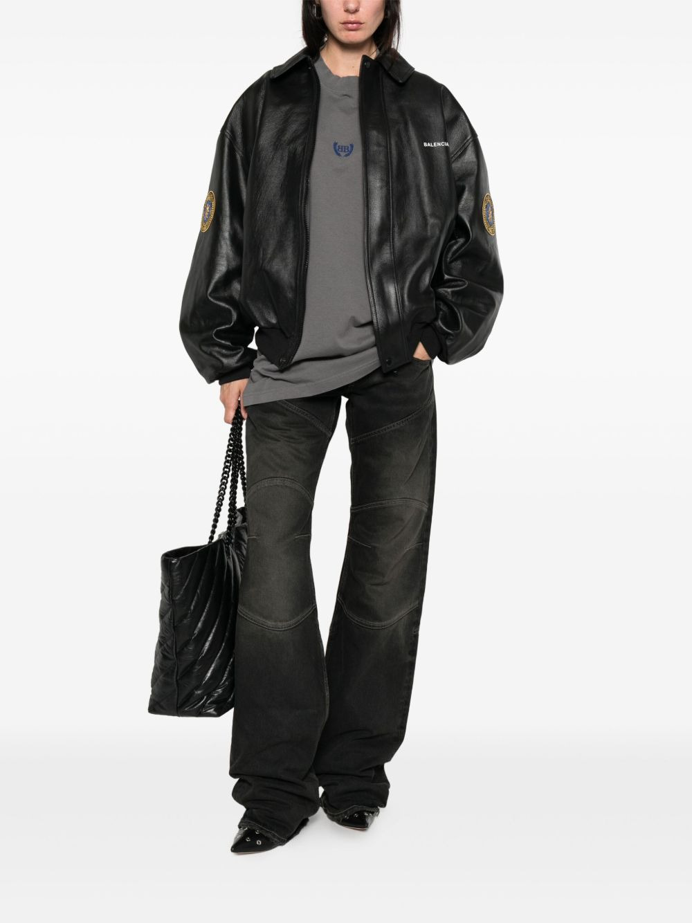 panelled raw-edge jeans - 2