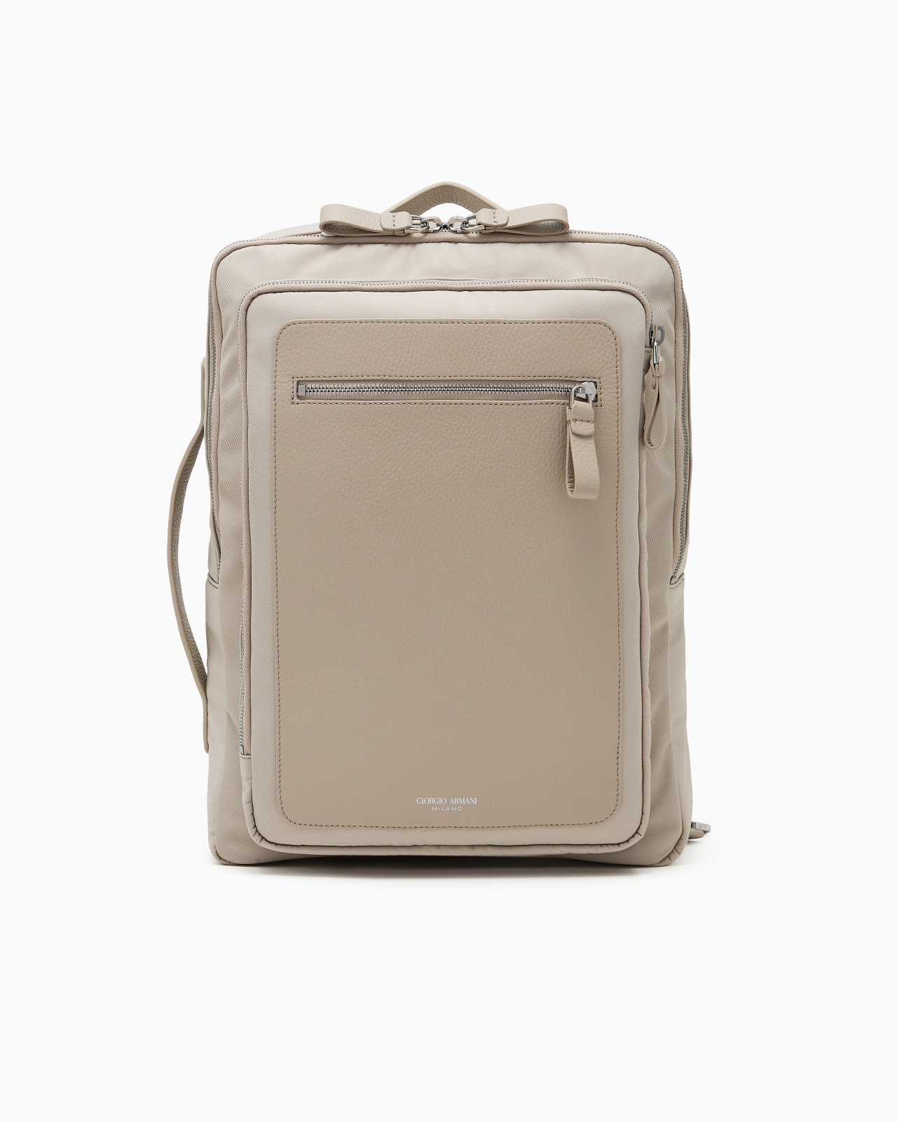 ASV NYLON AND PEBBLED-LEATHER BACKPACK - 1
