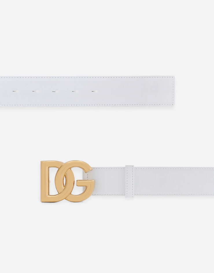 Calfskin belt with DG logo - 2