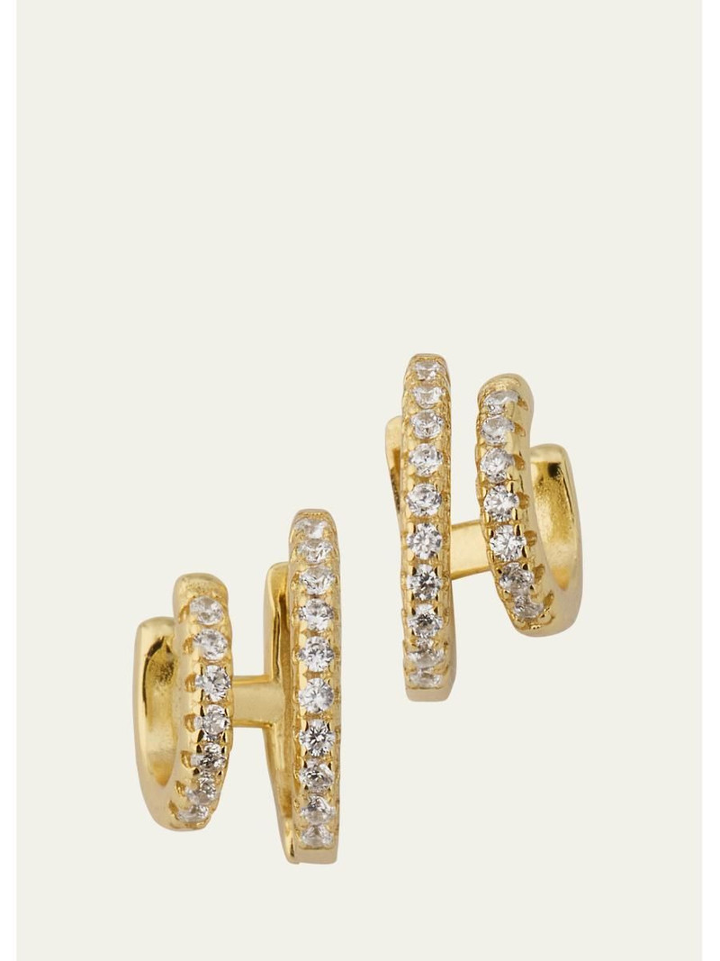 Katerina Double Huggie Hoop Earrings 1