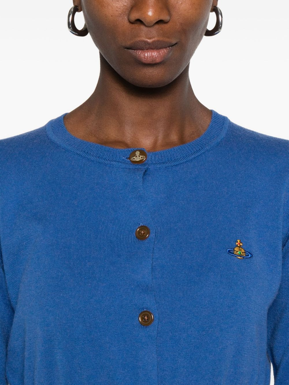 logo-embellished cardigan - 5