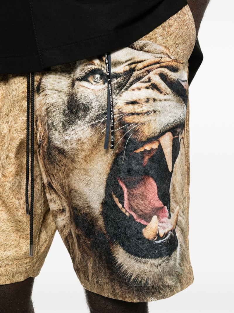 lion-print drawstring shorts 5