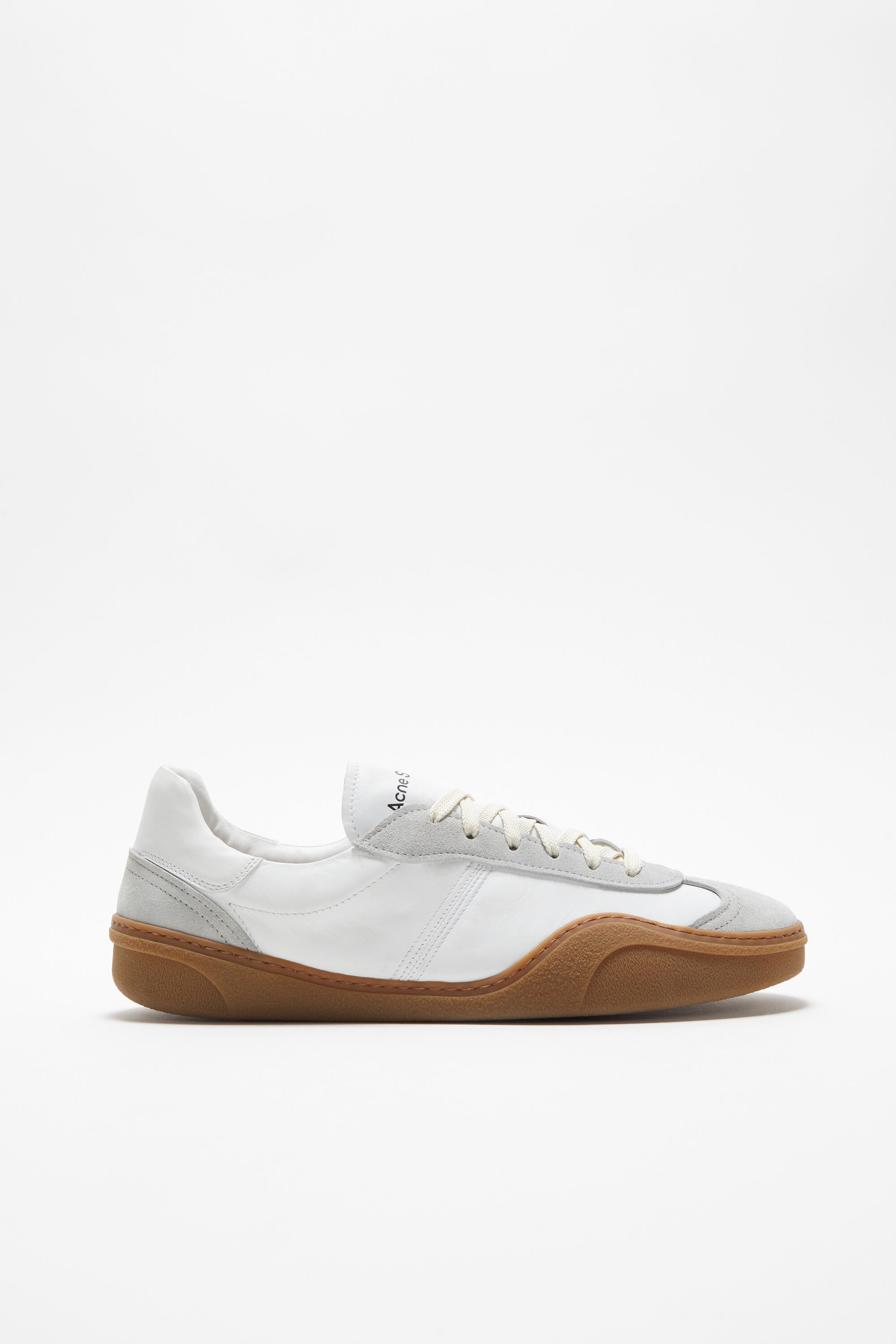 Lace-up sneakers - White/brown - 1
