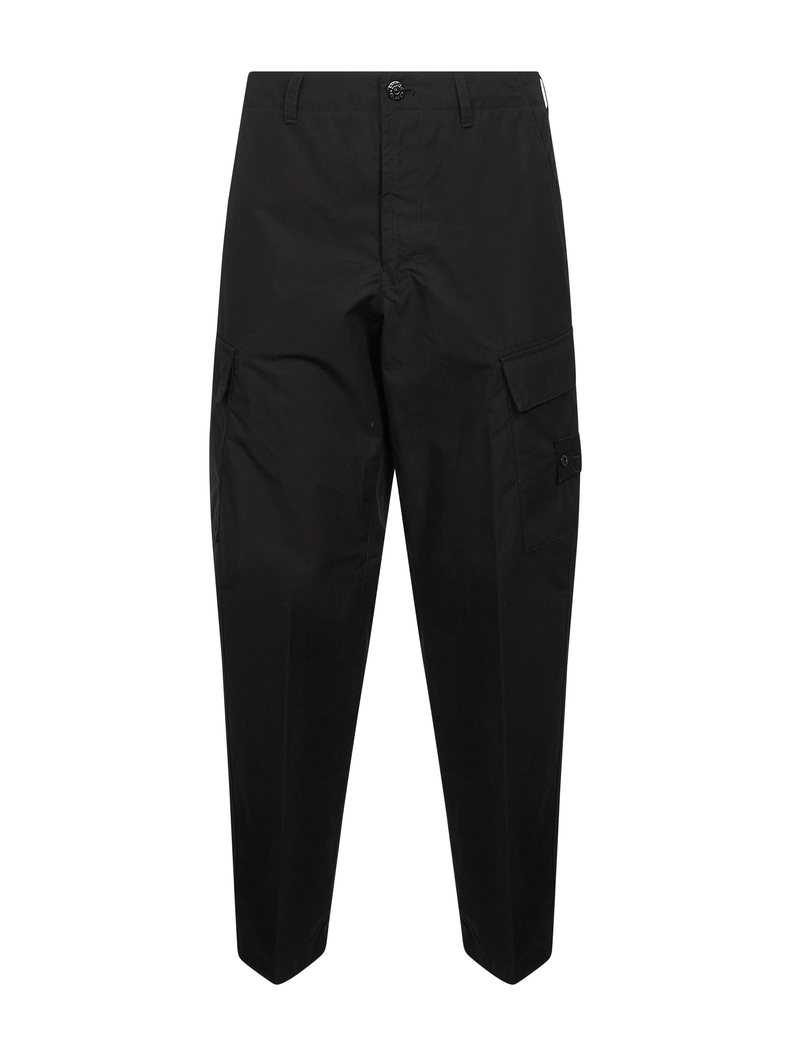 Stone Island Men Black Ghost Piece Cargo Trousers - 1