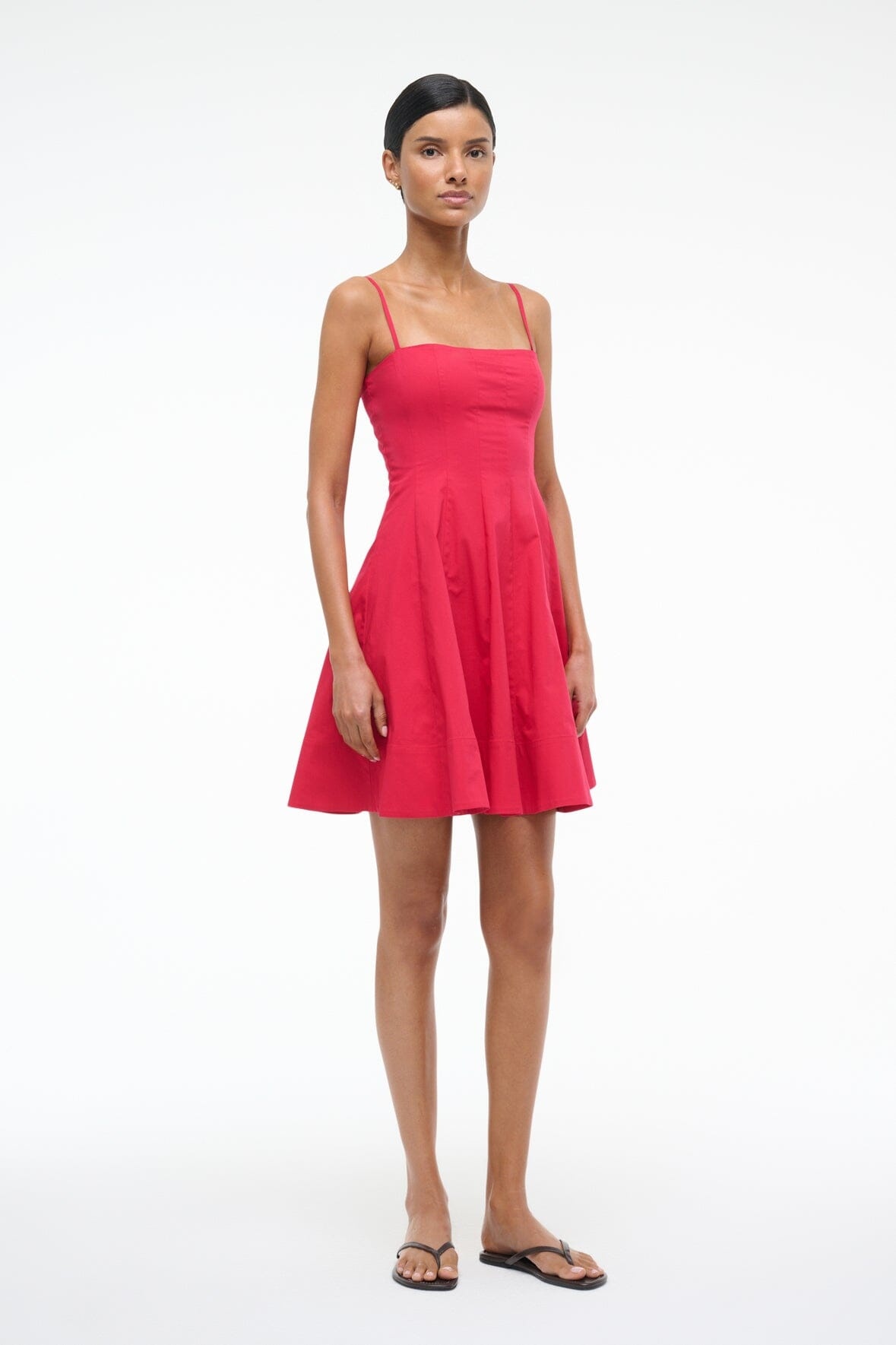 STAUD WYLIE MINI DRESS CHERRY - 3