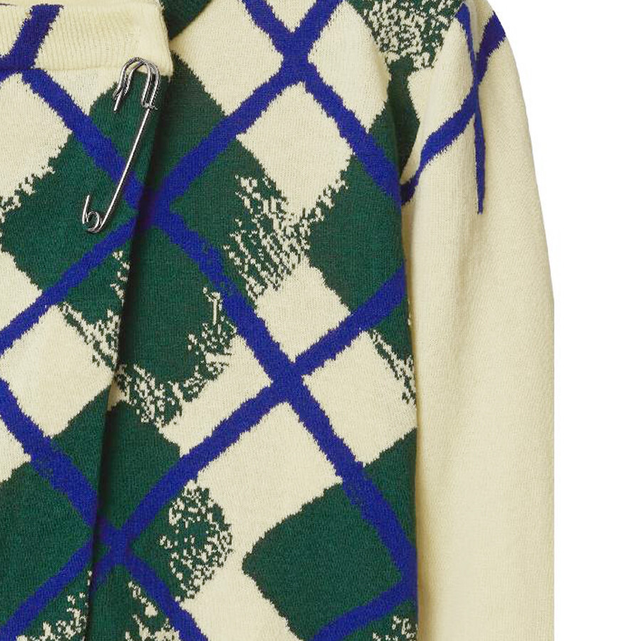 Burberry Argyle-Intarsia Cropped Cotton Jumper - 7