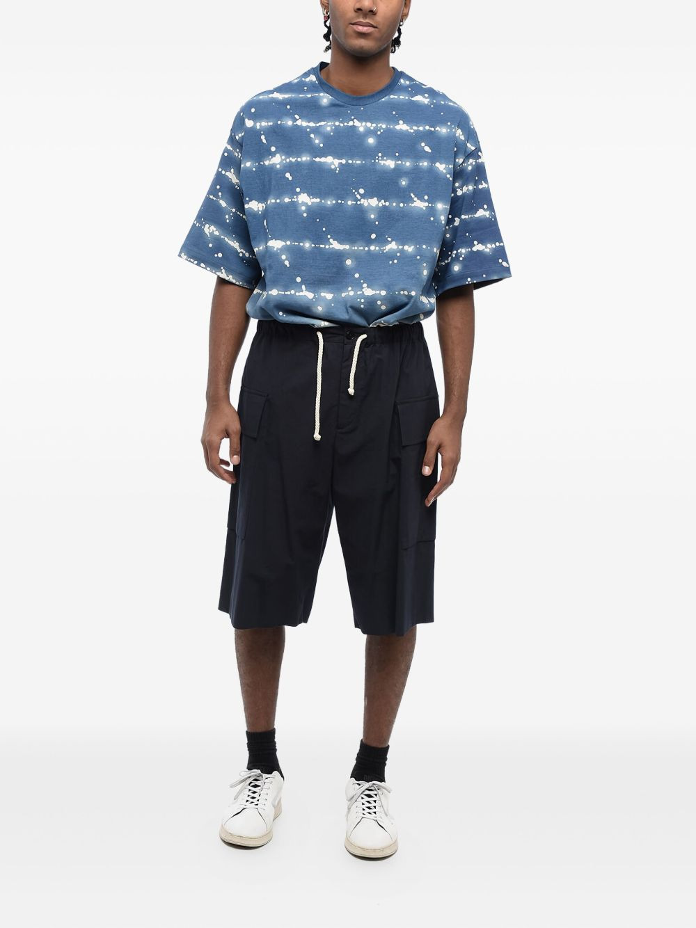 drawstring cargo shorts - 2