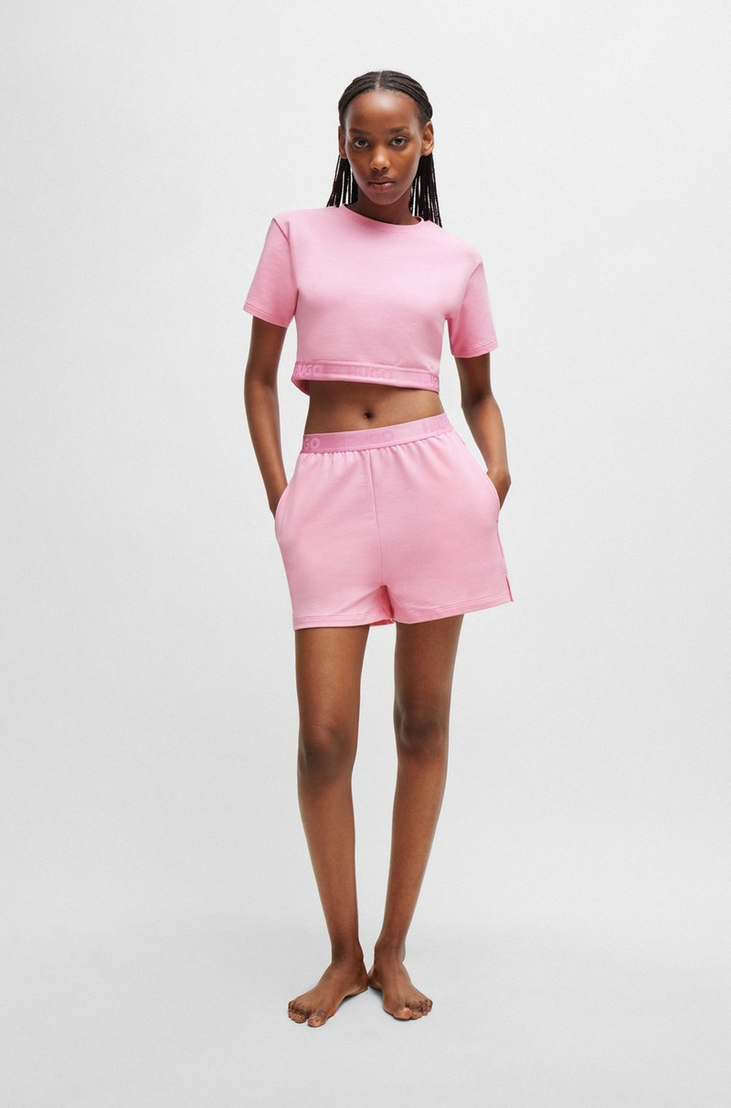 HUGO LOGO-WAISTBAND SHORTS IN TERRY outlook