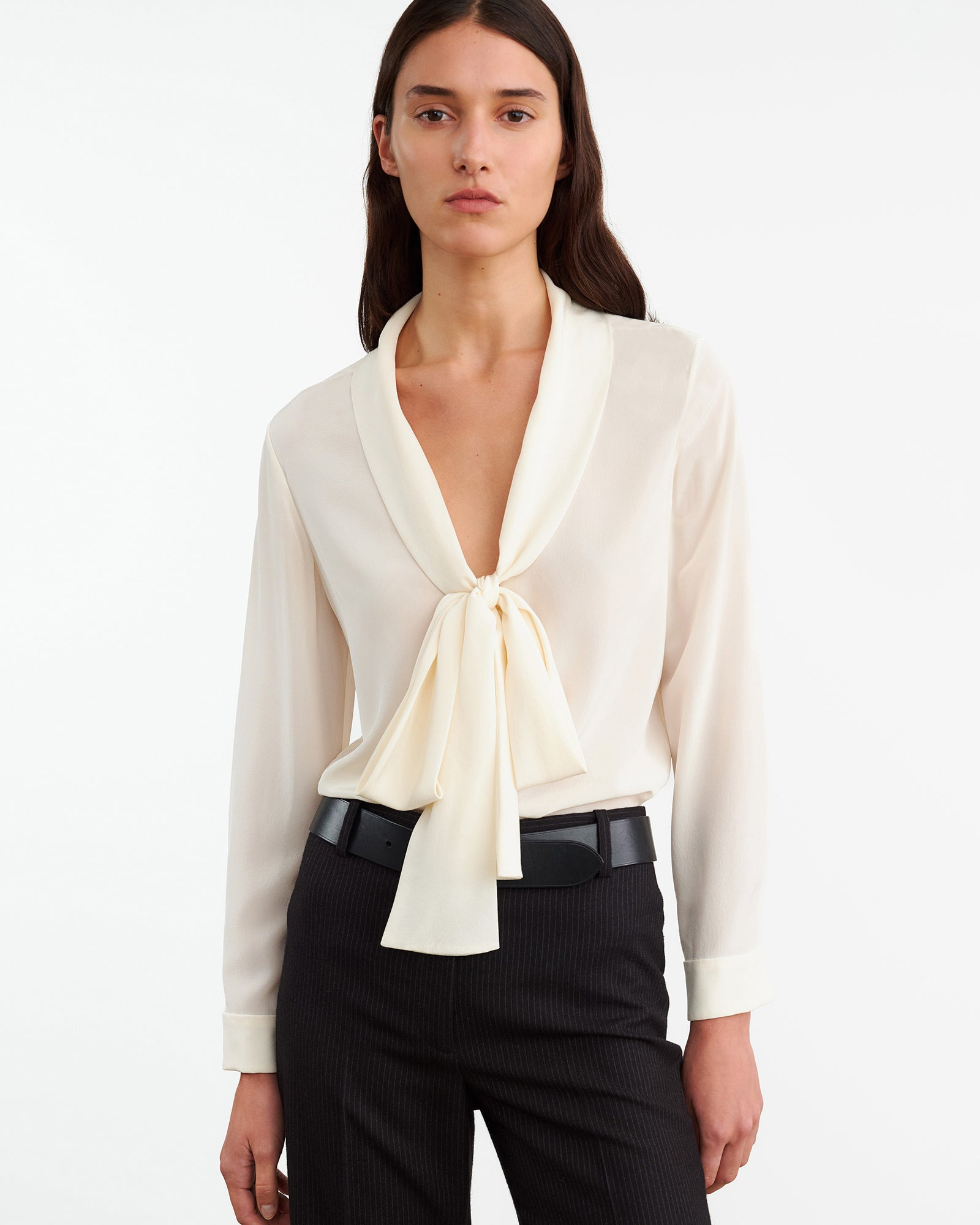 ANGELIQUE TIE NECK BLOUSE - 2
