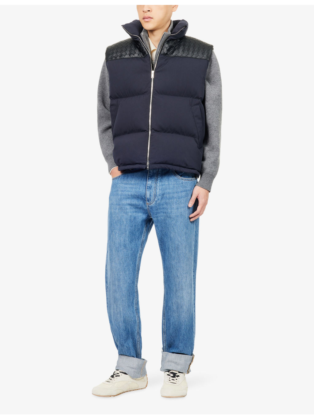 Padded High-Neck Woven-Down Gilet - 2