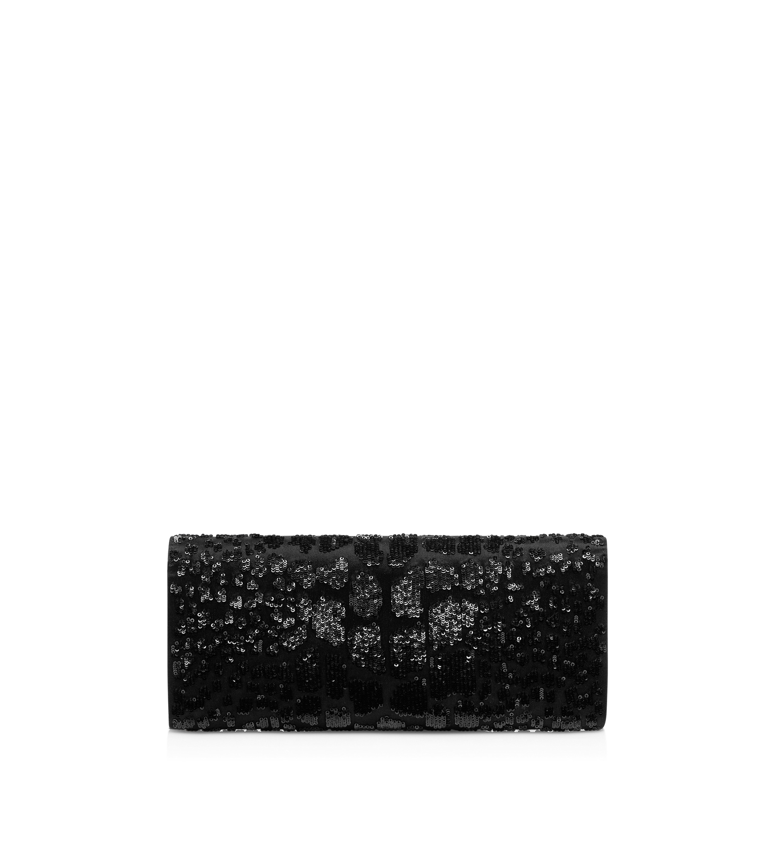 CROC-EFFECT SEQUIN EMBROIDERY BAR CLUTCH - 3