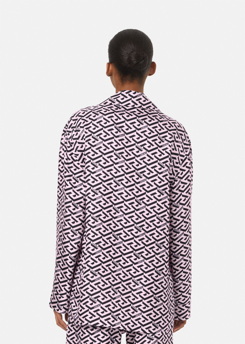 La Greca Print Pyjama Shirt 3