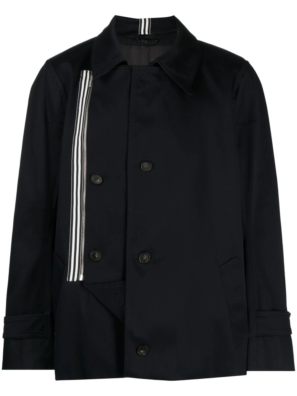 asymmetric cotton jacket - 1