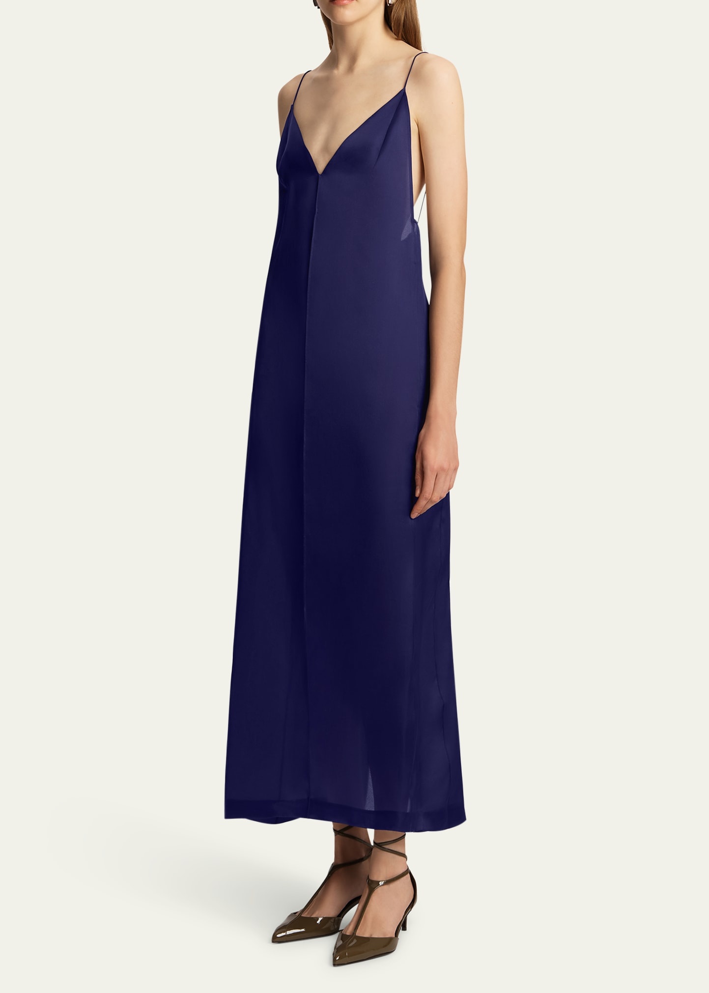 Tulula V-Neck Silk Slipdress - 4