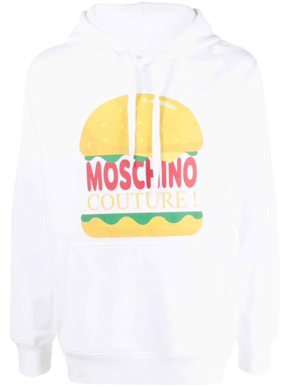 burger-logo print hoodie - 1