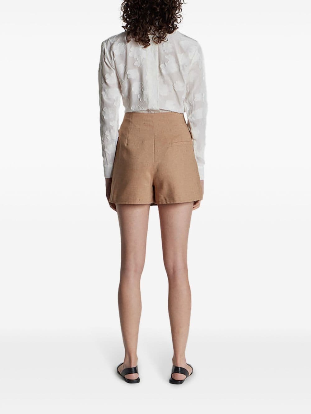 decorative buttoned shorts - 4