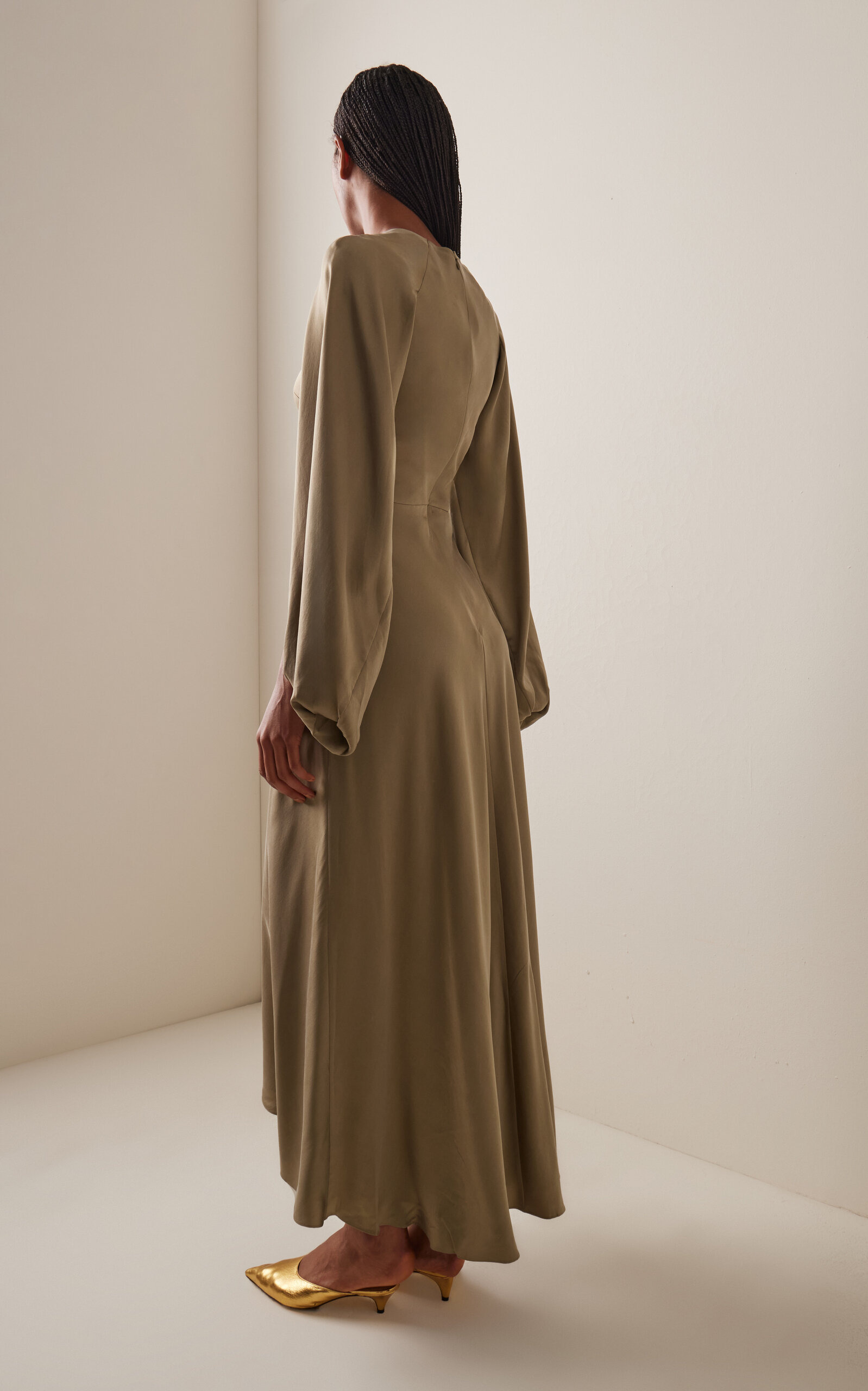 Koda Silk-Satin Dress gold - 4