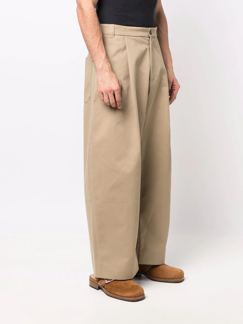 wide-leg high-waisted trousers - 3