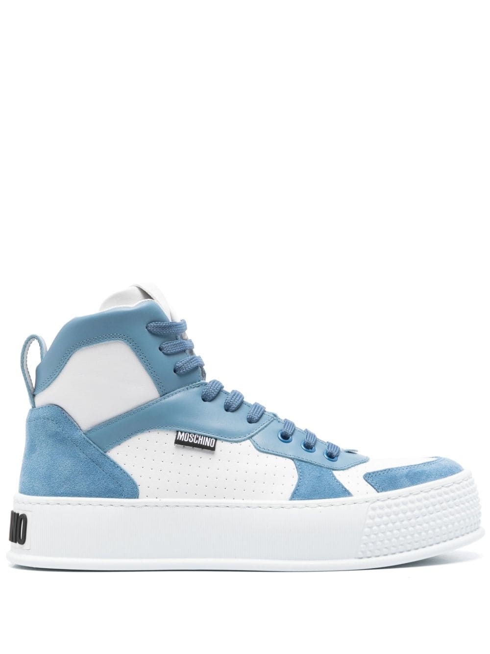 panelled high-top sneakers - 1